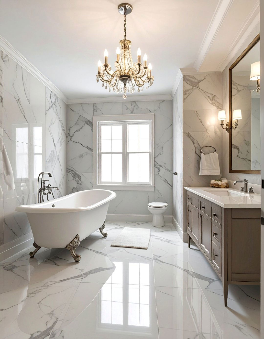 Classic Marble Bathroom Floor - 30 bathroom floor ideas
