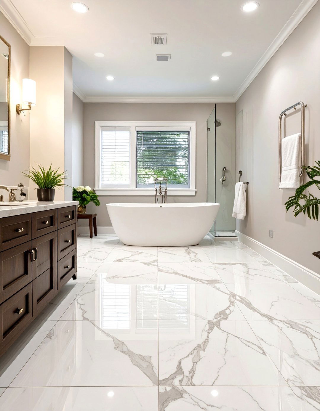 Classic Marble Bathroom Floors - 30 bathroom floors ideas