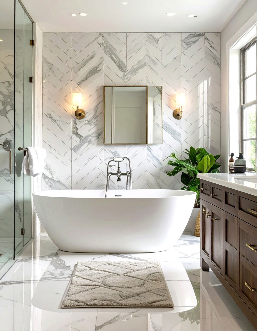Classic Marble Master Bathroom Elegance - 30 master bathroom tile ideas