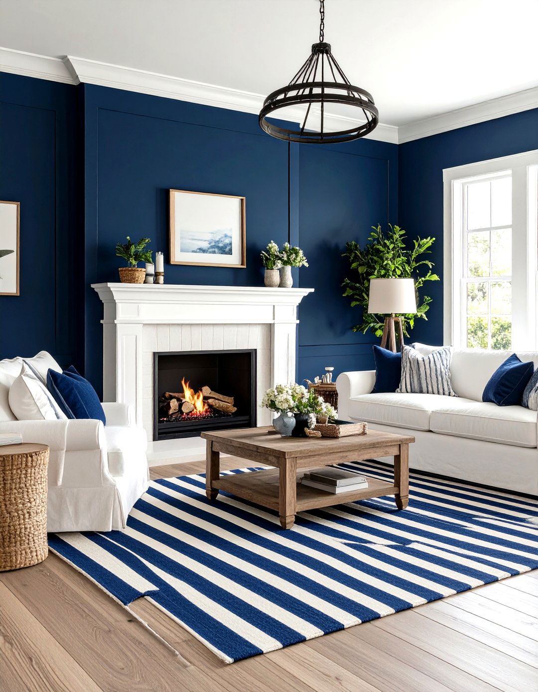 Classic Navy and White - 30 interior design color palette ideas