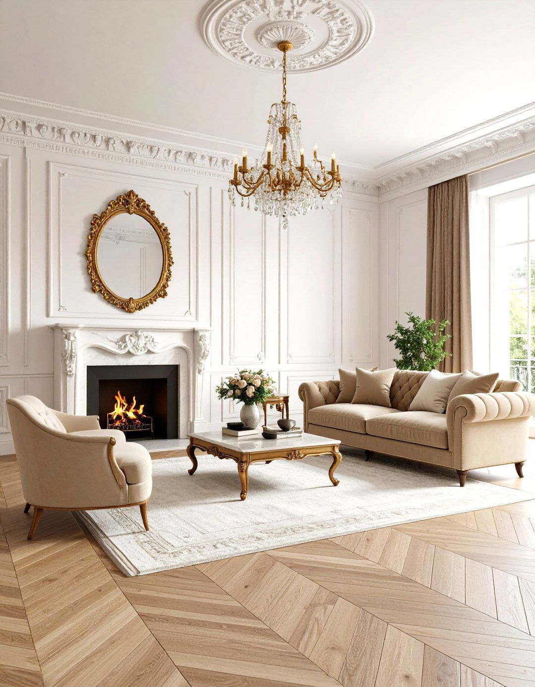 Classic Parisian Living Room - 30 elegant living room ideas