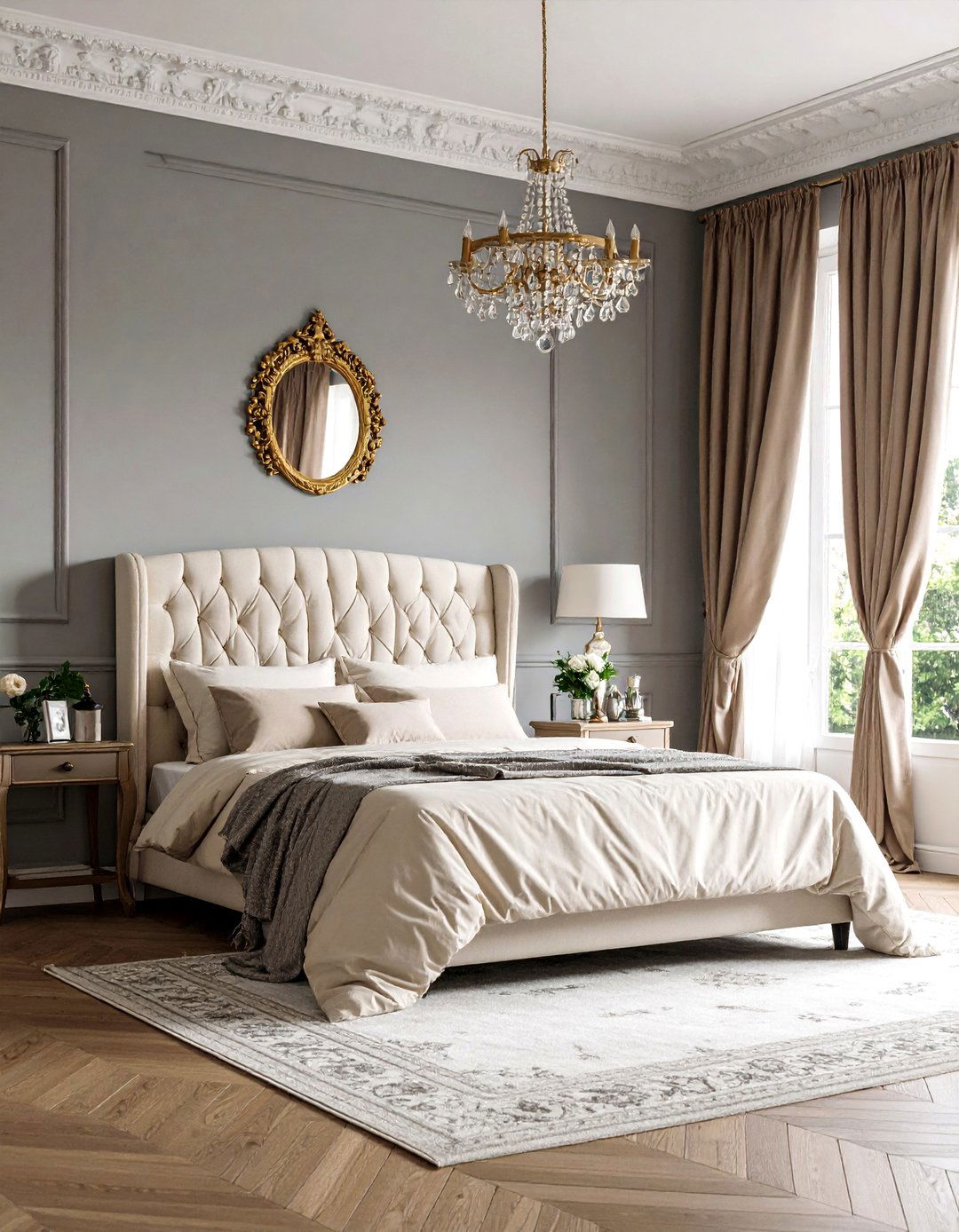 Classic Parisian Style Bedroom - 30 elegant master bedroom ideas
