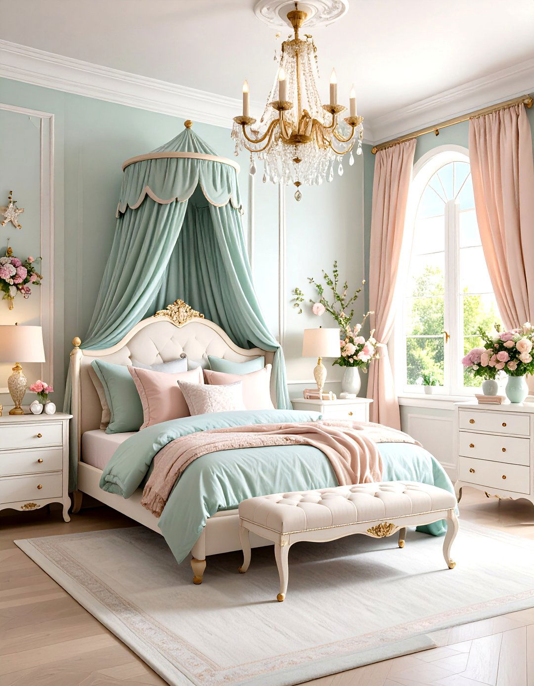 Classic Pastel Princess Bedroom - 30 little girls bedroom ideas
