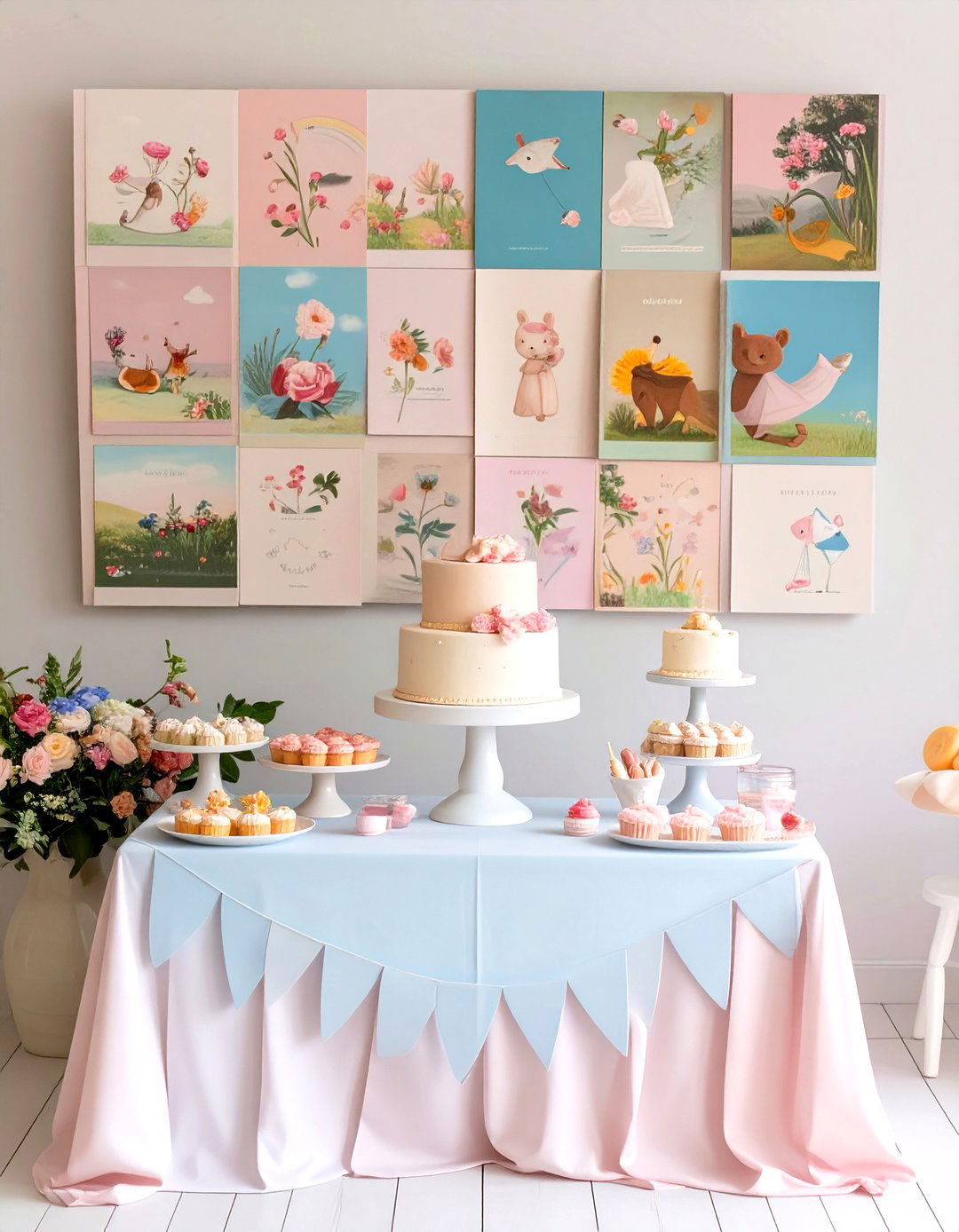 Classic Pooh Storybook Backdrop - 30 winnie the pooh baby shower ideas