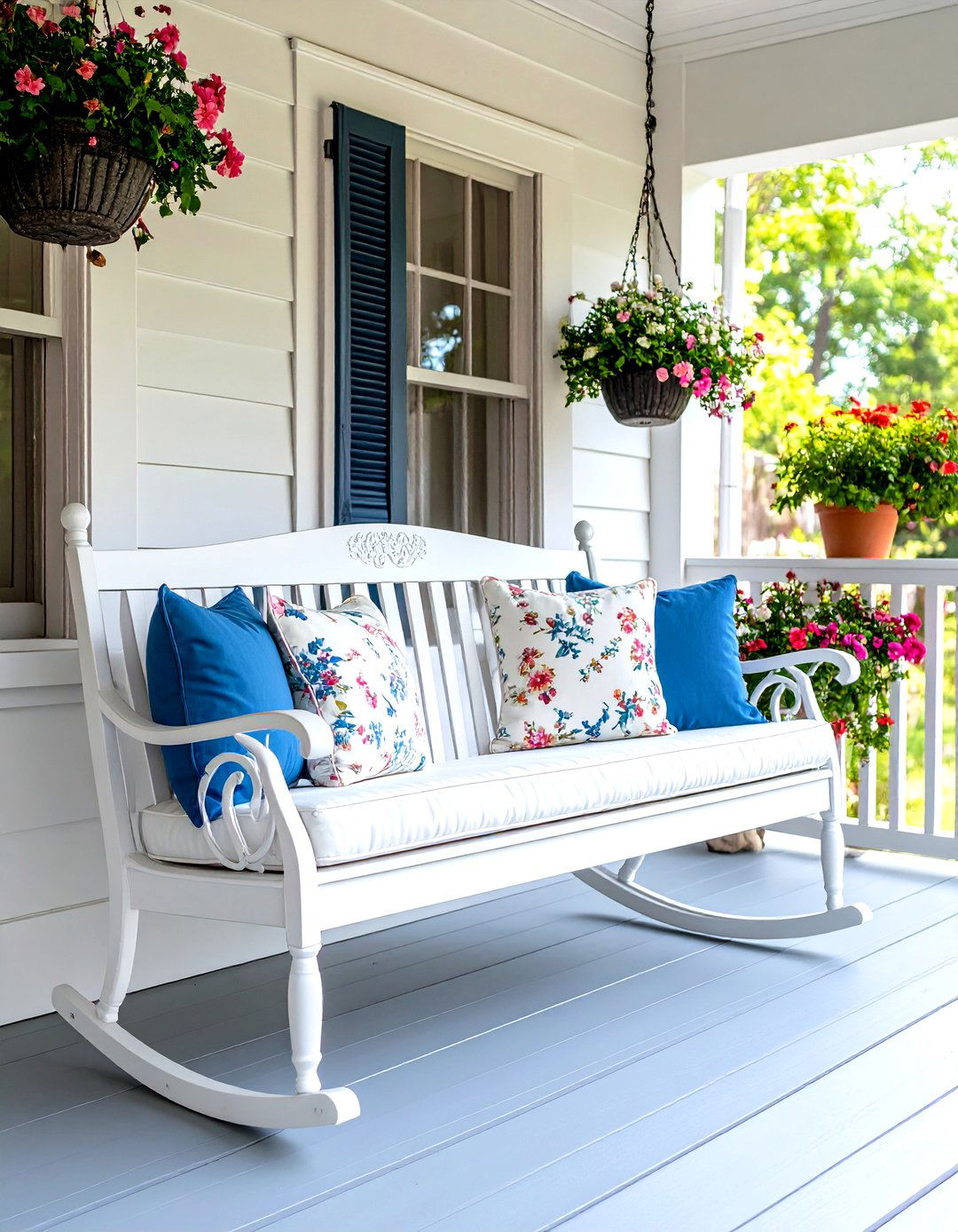 Classic Porch Glider Bench - 30 porch furniture ideas