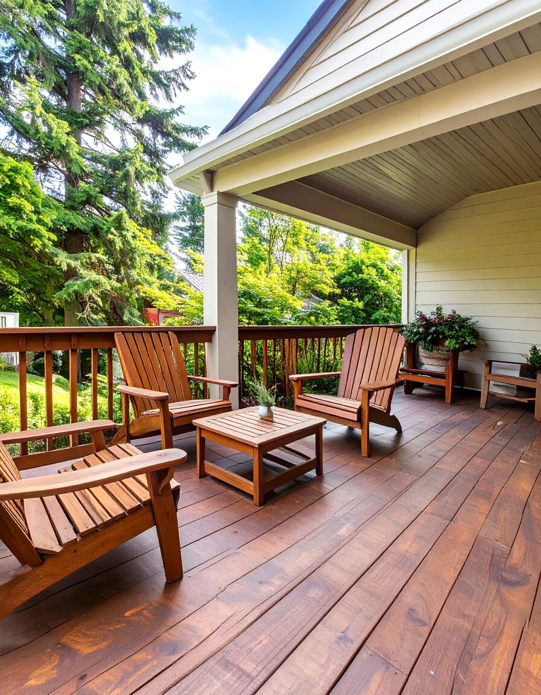 Classic Redwood Stain - 30 deck color ideas