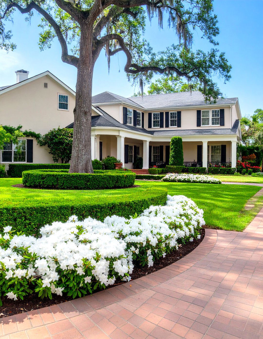 Classic Southern Charm Florida Landscape - 30 curb appeal florida front yard landscaping ideas