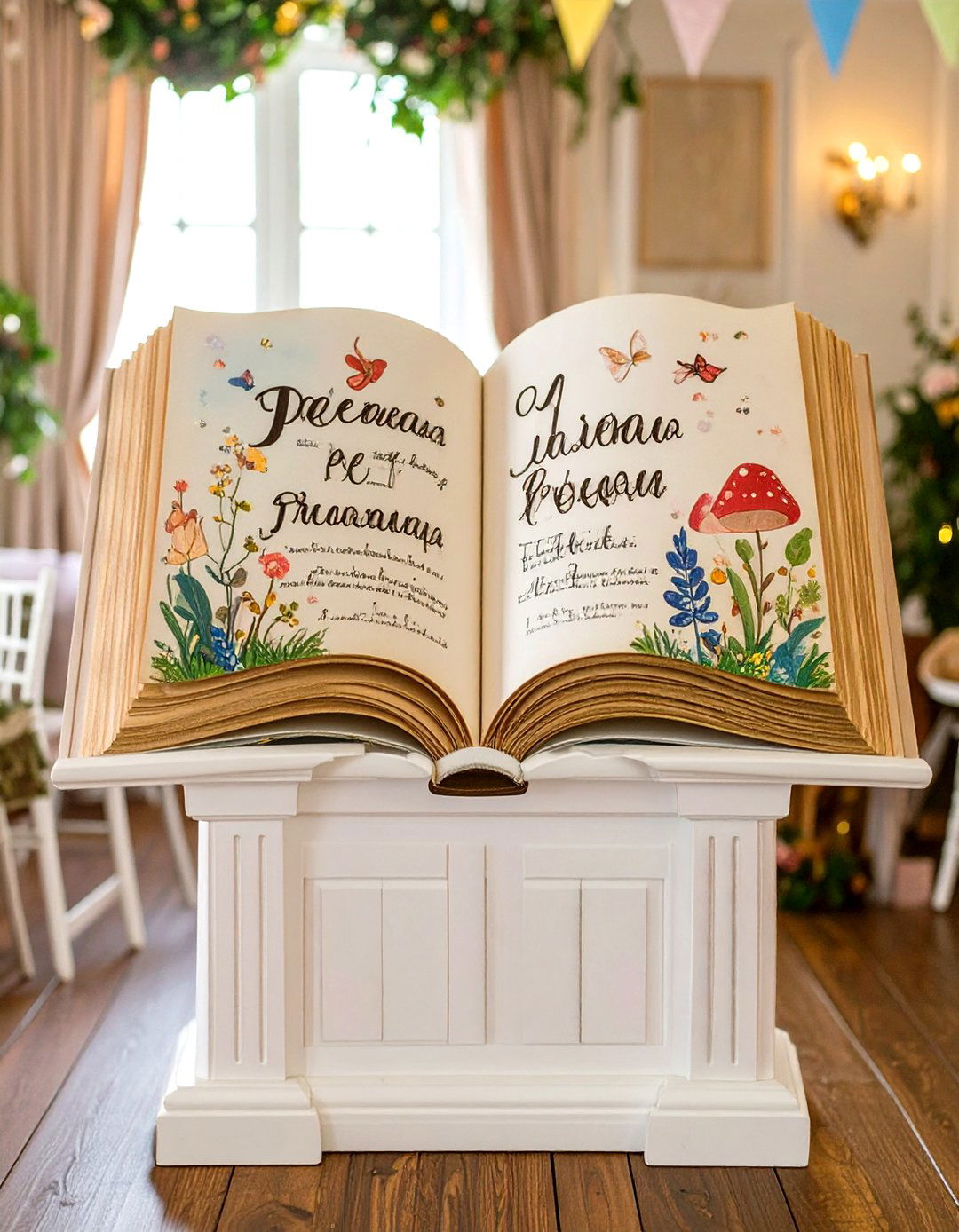 Classic Storybook Page Sign - 30 baby shower sign ideas