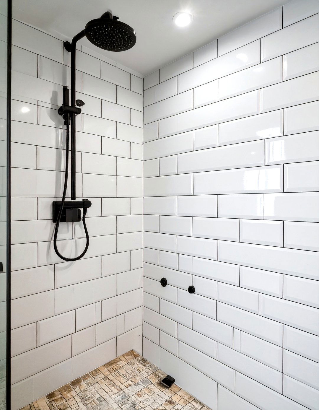 Classic Subway Tile with Contrasting Grout - 30 shower wall ideas