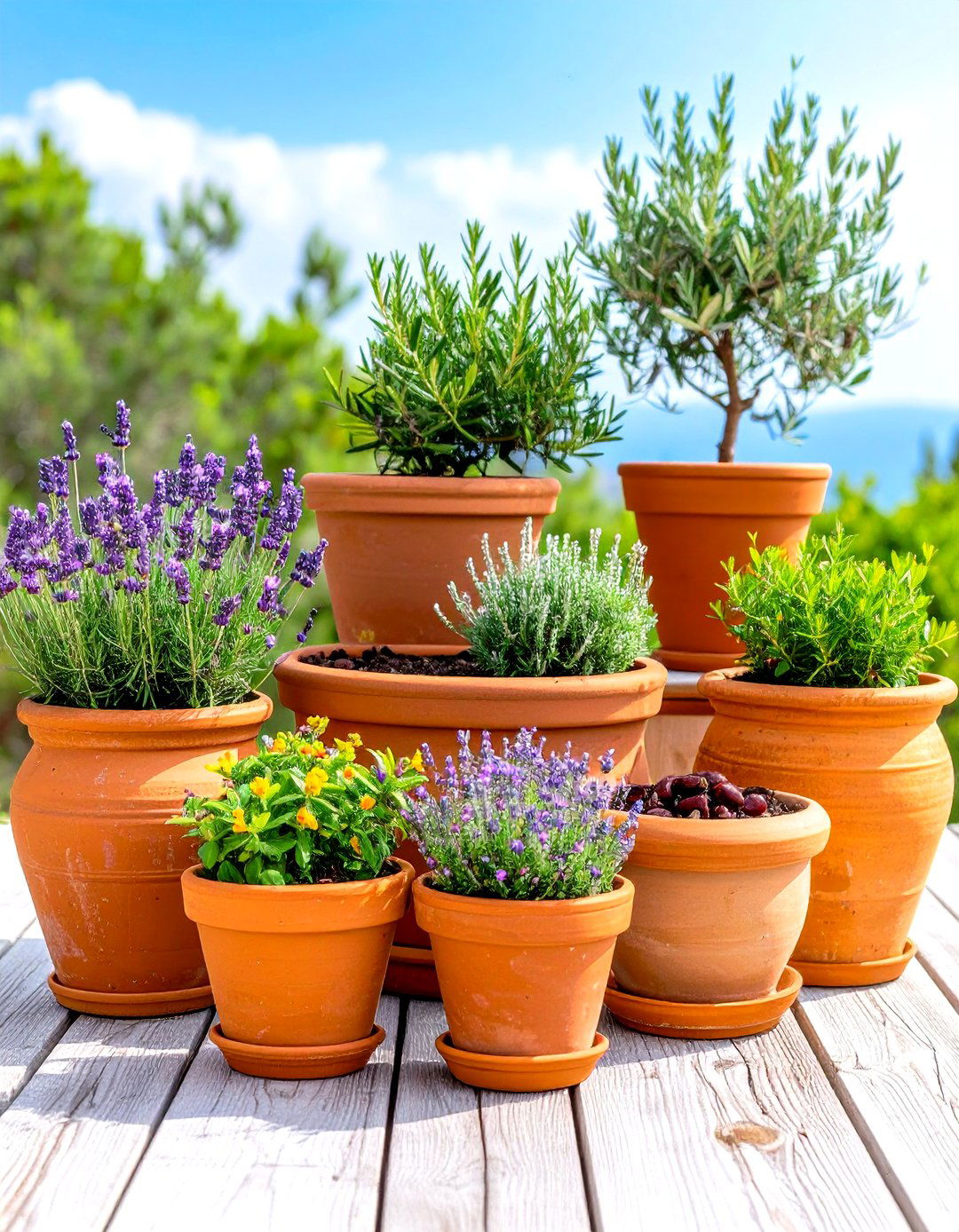 Classic Terracotta Pot Grouping - 30 outdoor planter ideas