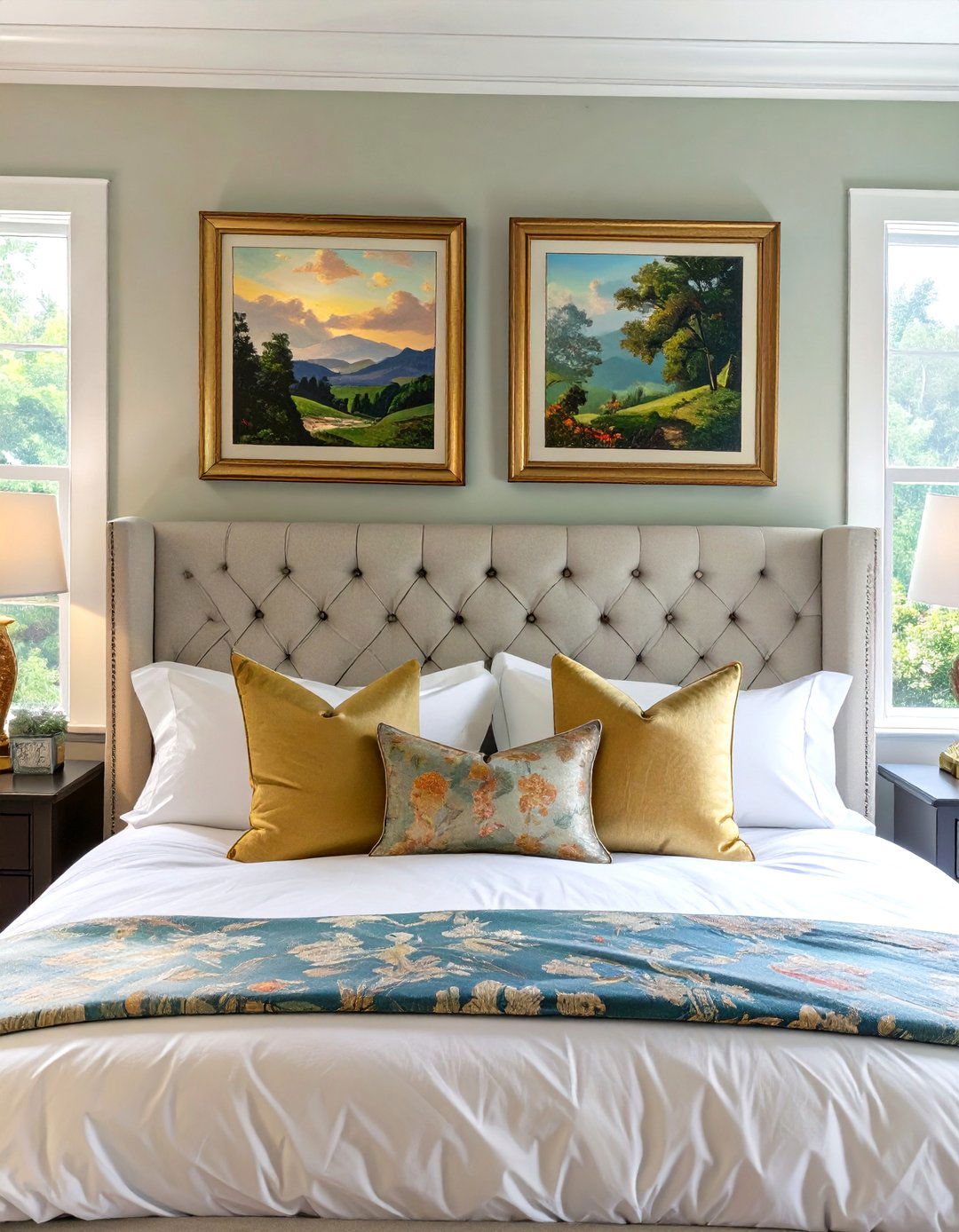 Classic Traditional Symmetry Bedroom - 30 master bedroom pictures above bed ideas