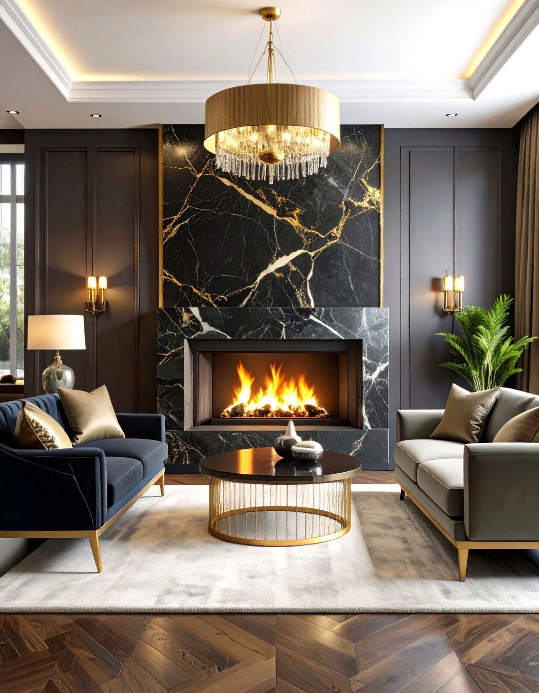 Classic White Brick Wall - 30 fireplace accent wall ideas