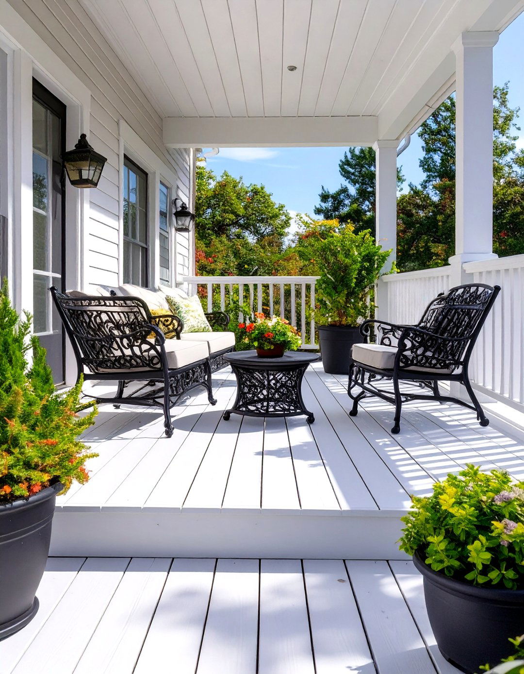 Classic White Deck Paint - 30 deck paint ideas