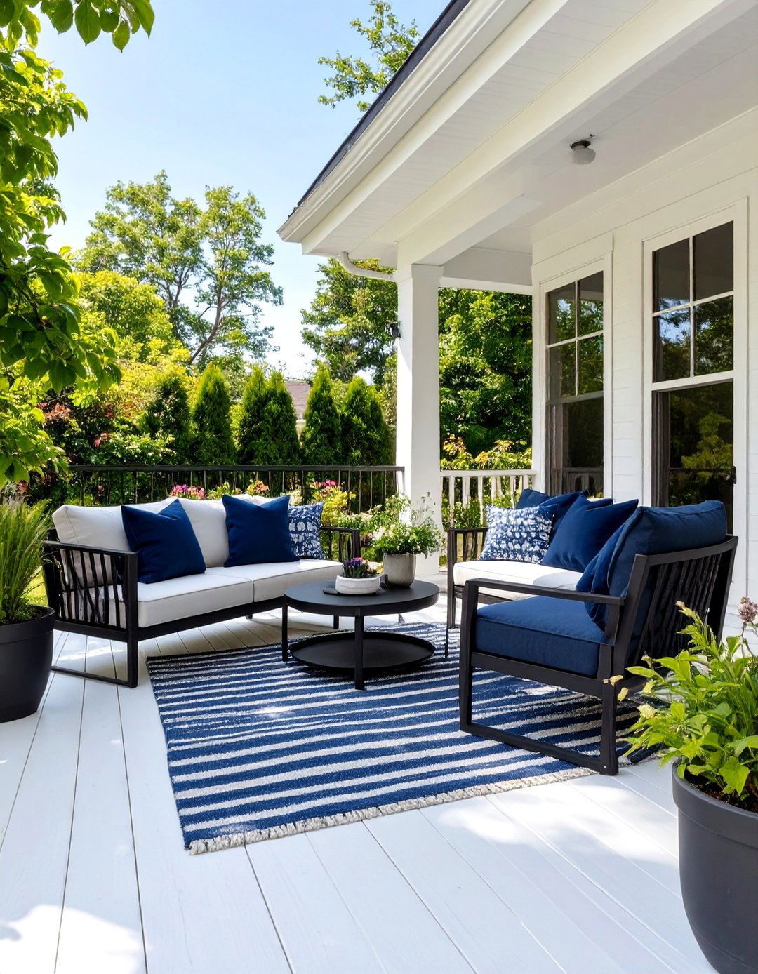 Classic White Deck Paint - 30 deck painting ideas
