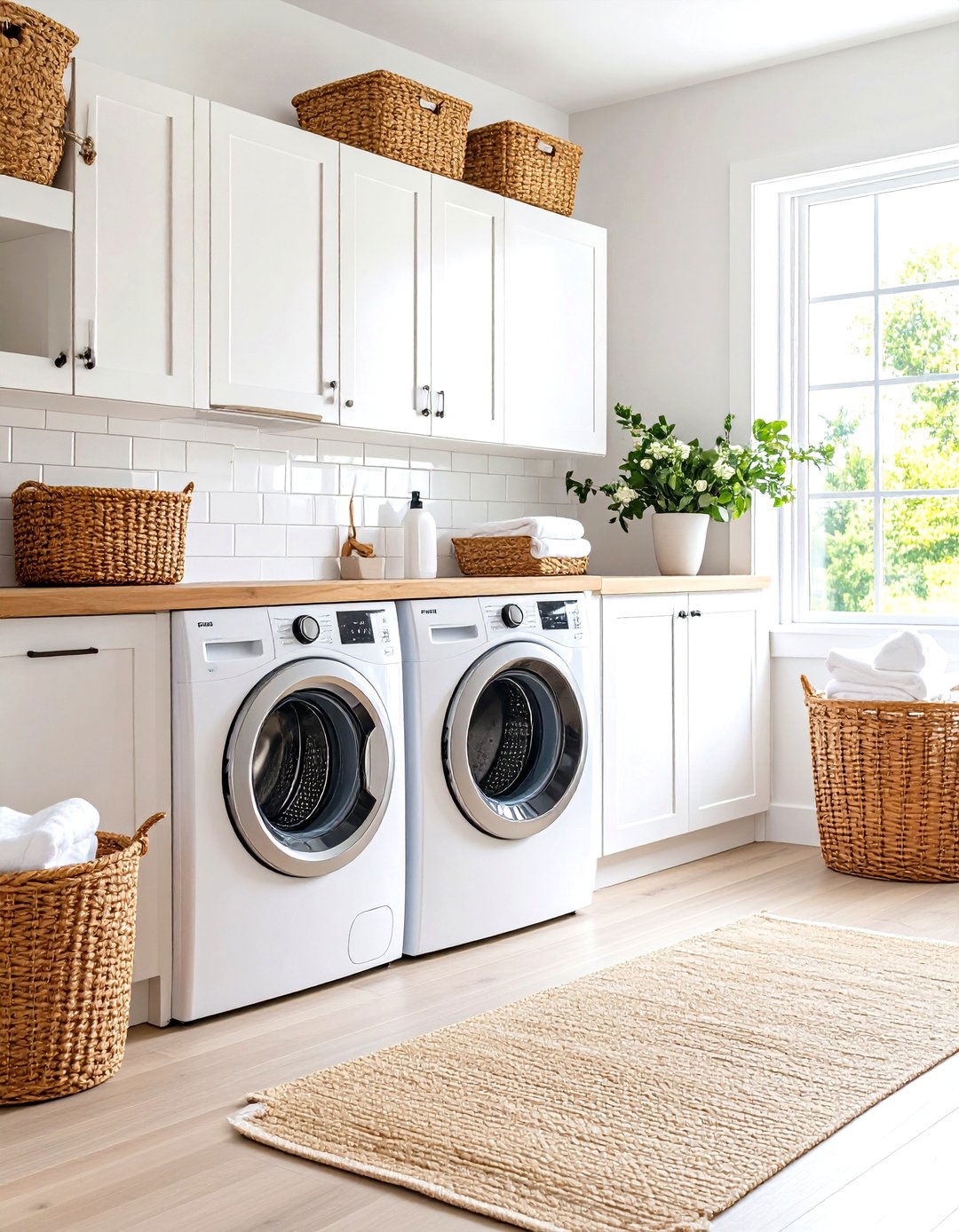 Classic White Laundry Room - 30 laundry room color ideas