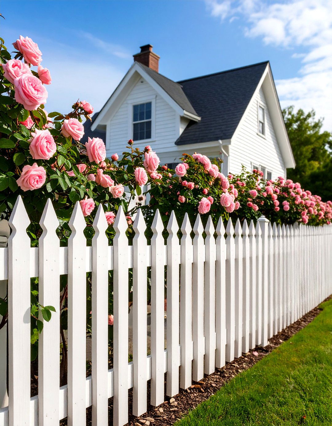 Classic White Picket Fence Charm - 30 front yard fence ideas