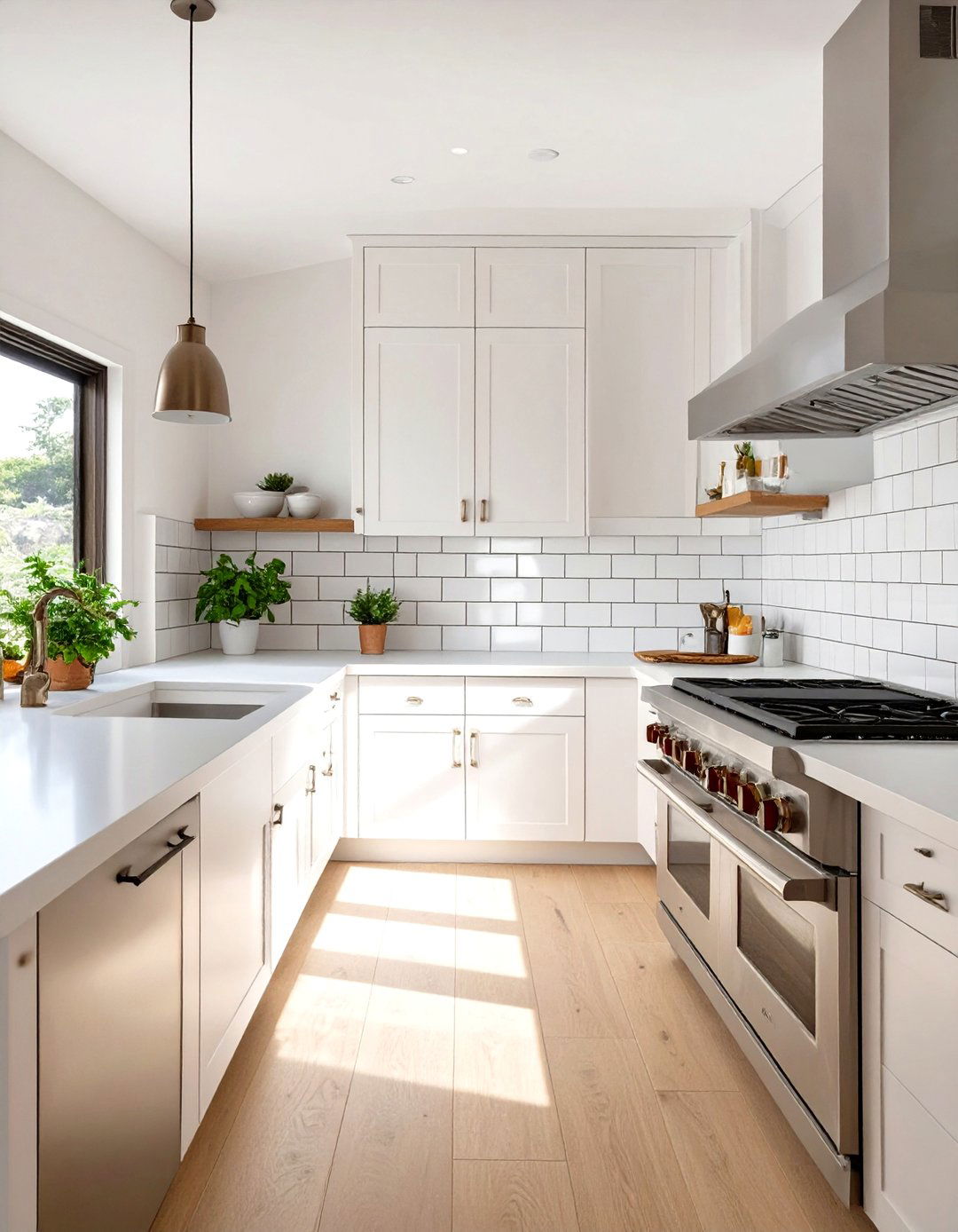 Classic White Subway Tile Backsplash - 30 white cabinet kitchen backsplash ideas