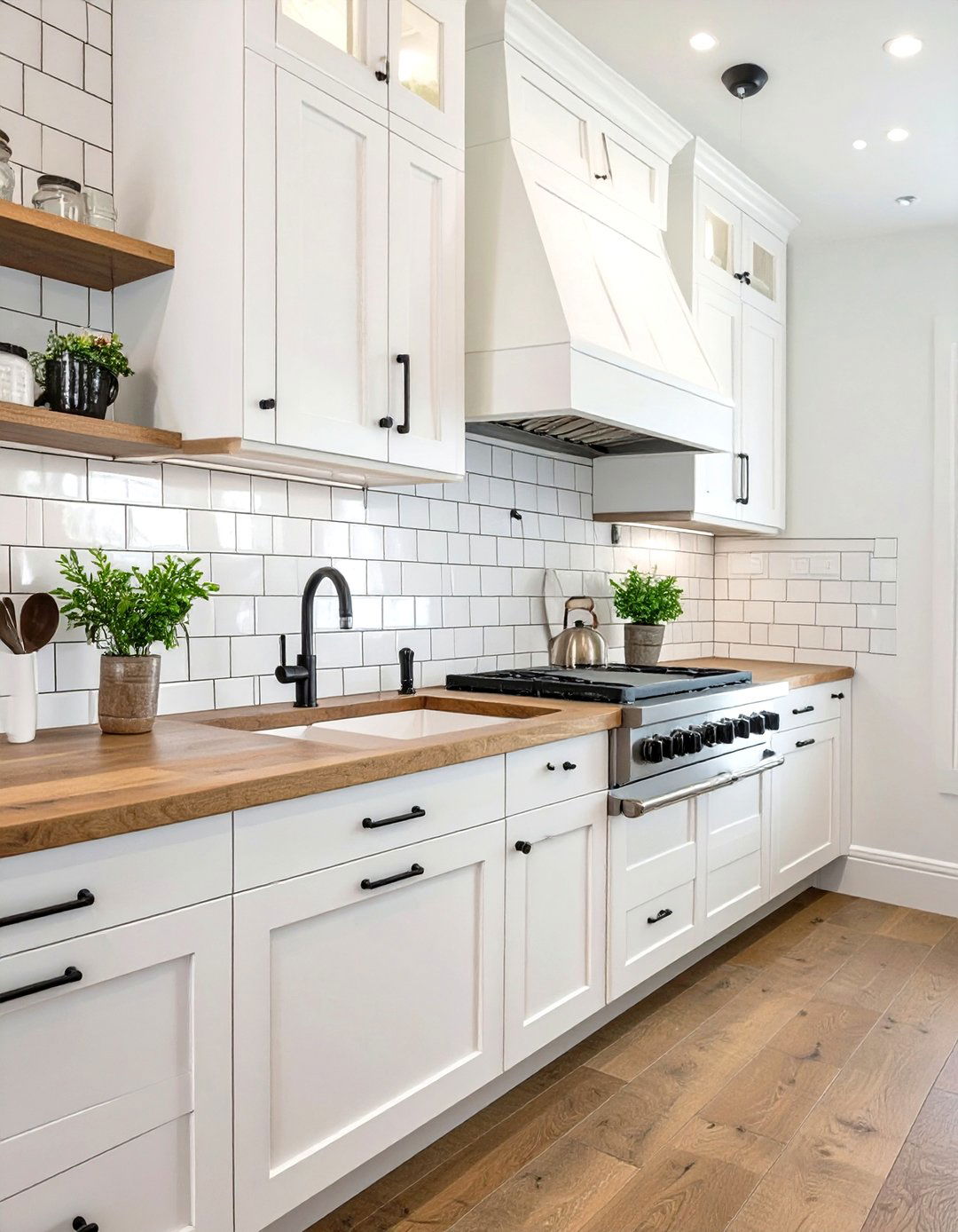 Classic White Subway Tile Backsplash - 30 inexpensive backsplash ideas