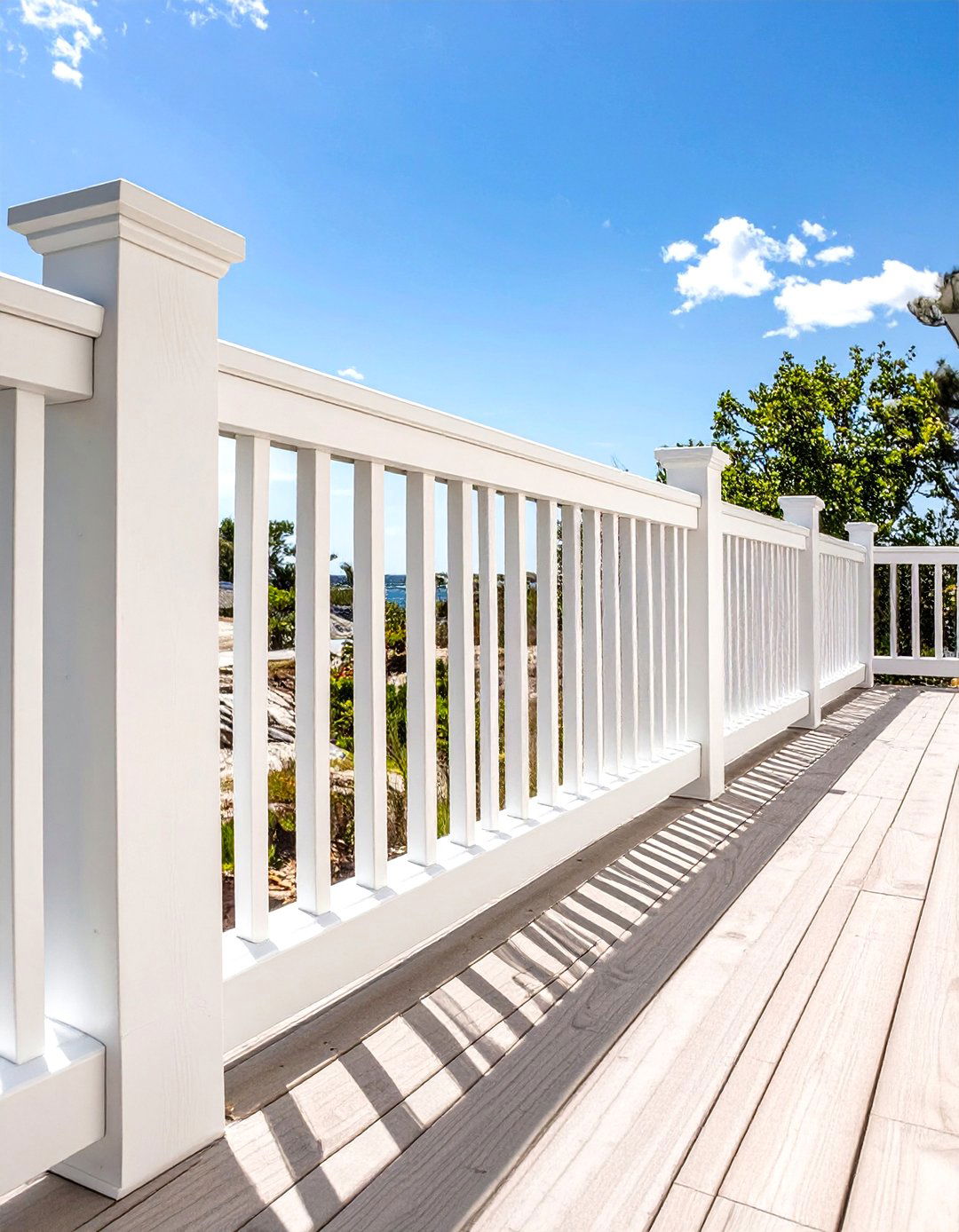 Classic White Trex Transcend Railing for a Timeless Look - 30 trex deck railing ideas