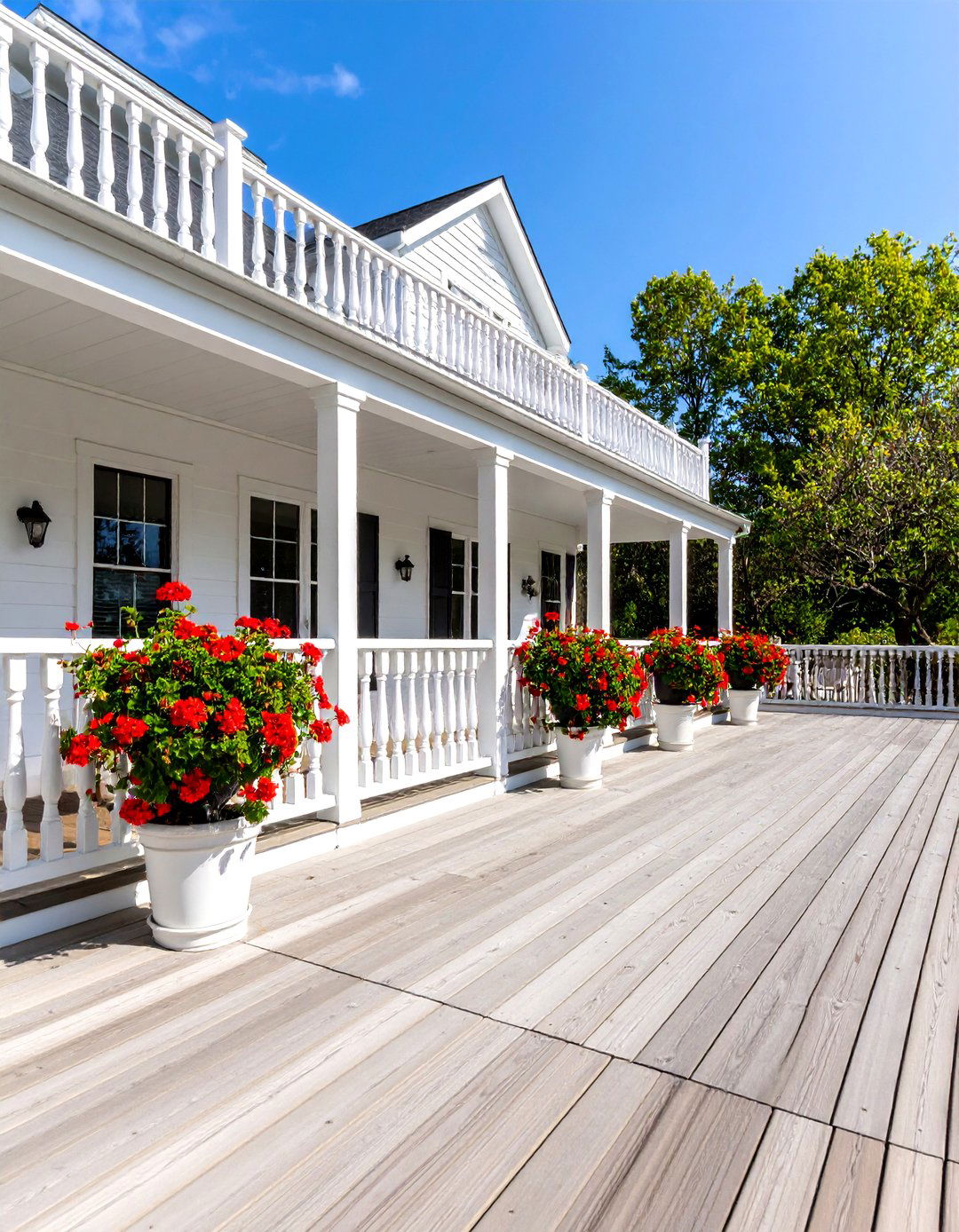 Classic Wood Spindle Railing - 30 inexpensive deck railing ideas