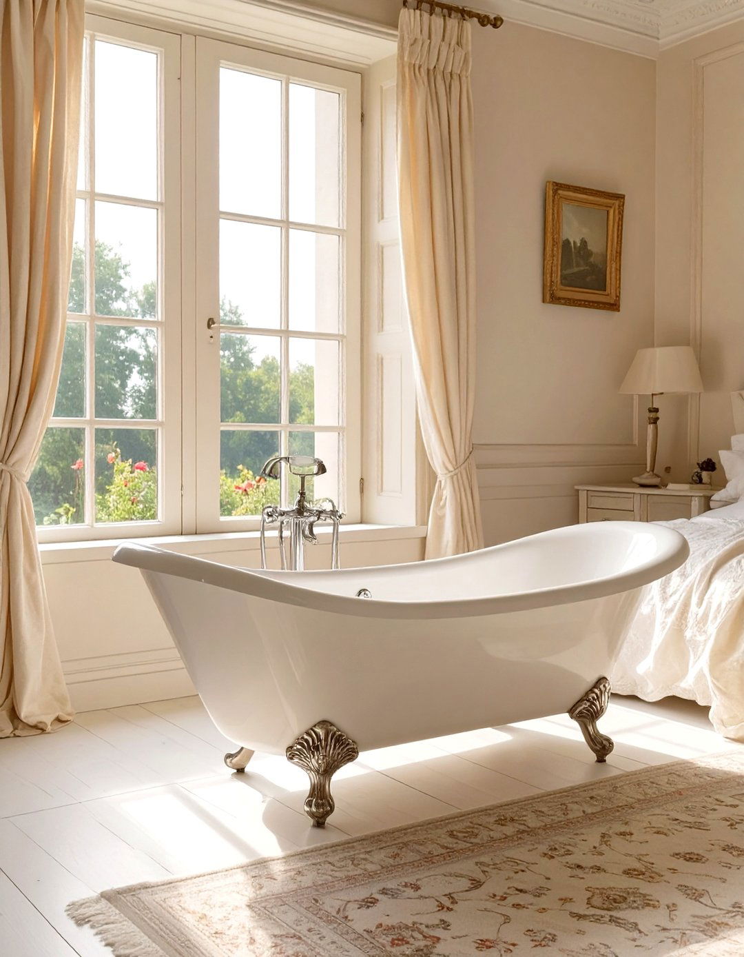Clawfoot Bathtub in the Bedroom - 30 vintage bedroom ideas