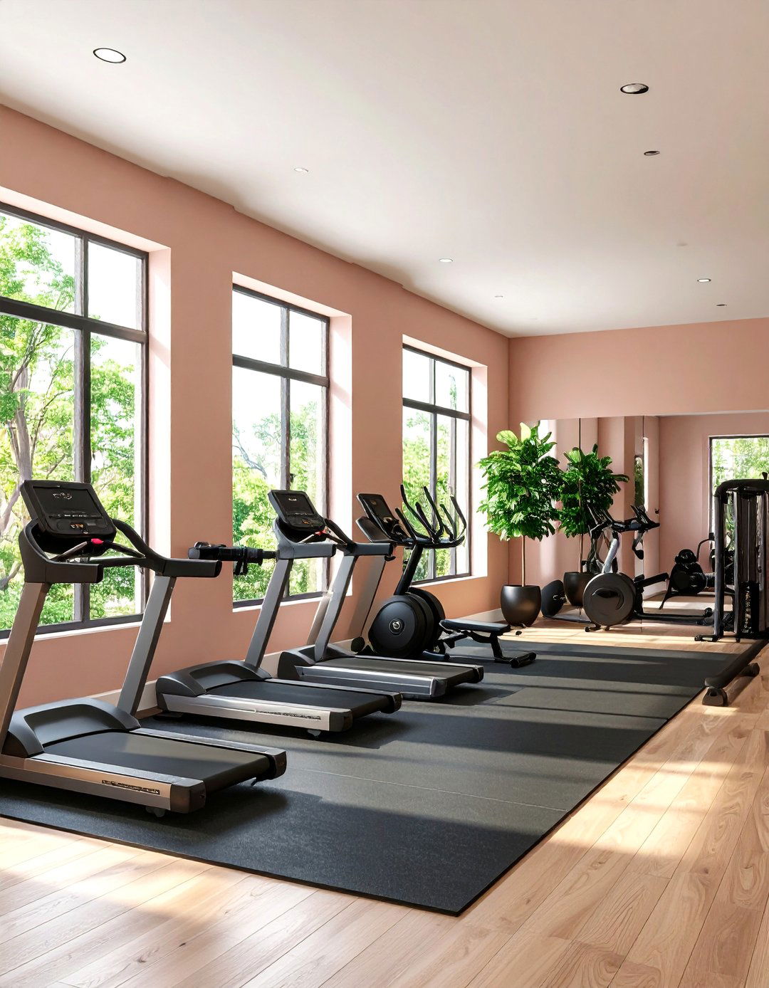 Clay Pink Home Gym - 30 2025 paint color trends