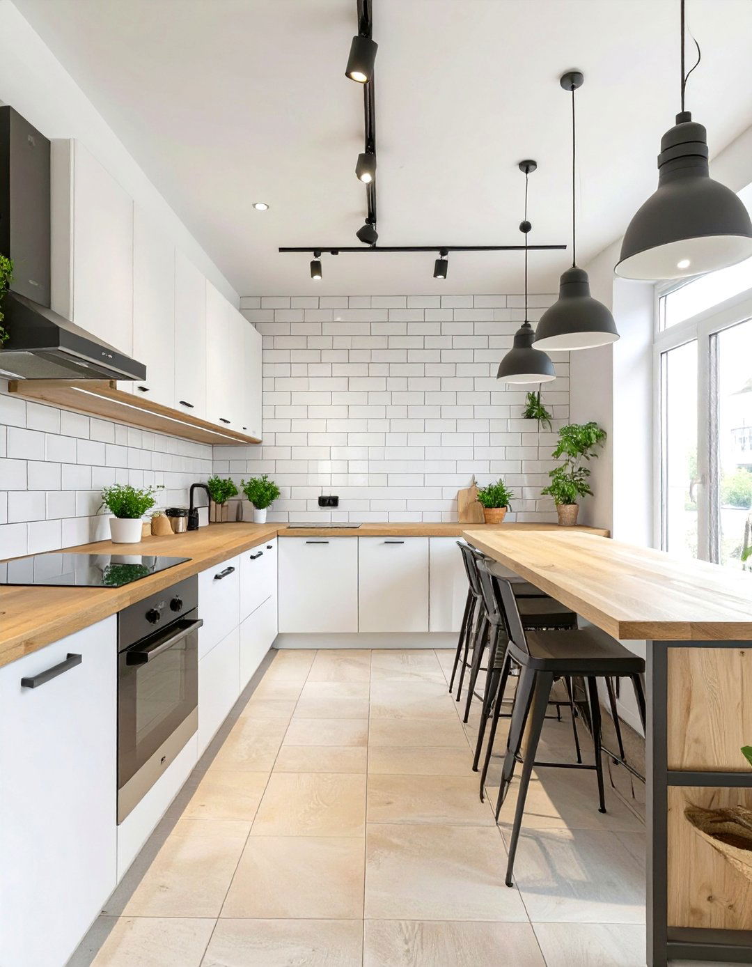 Clean White Subway Tile Office Wallpaper - 30 office wallpaper ideas