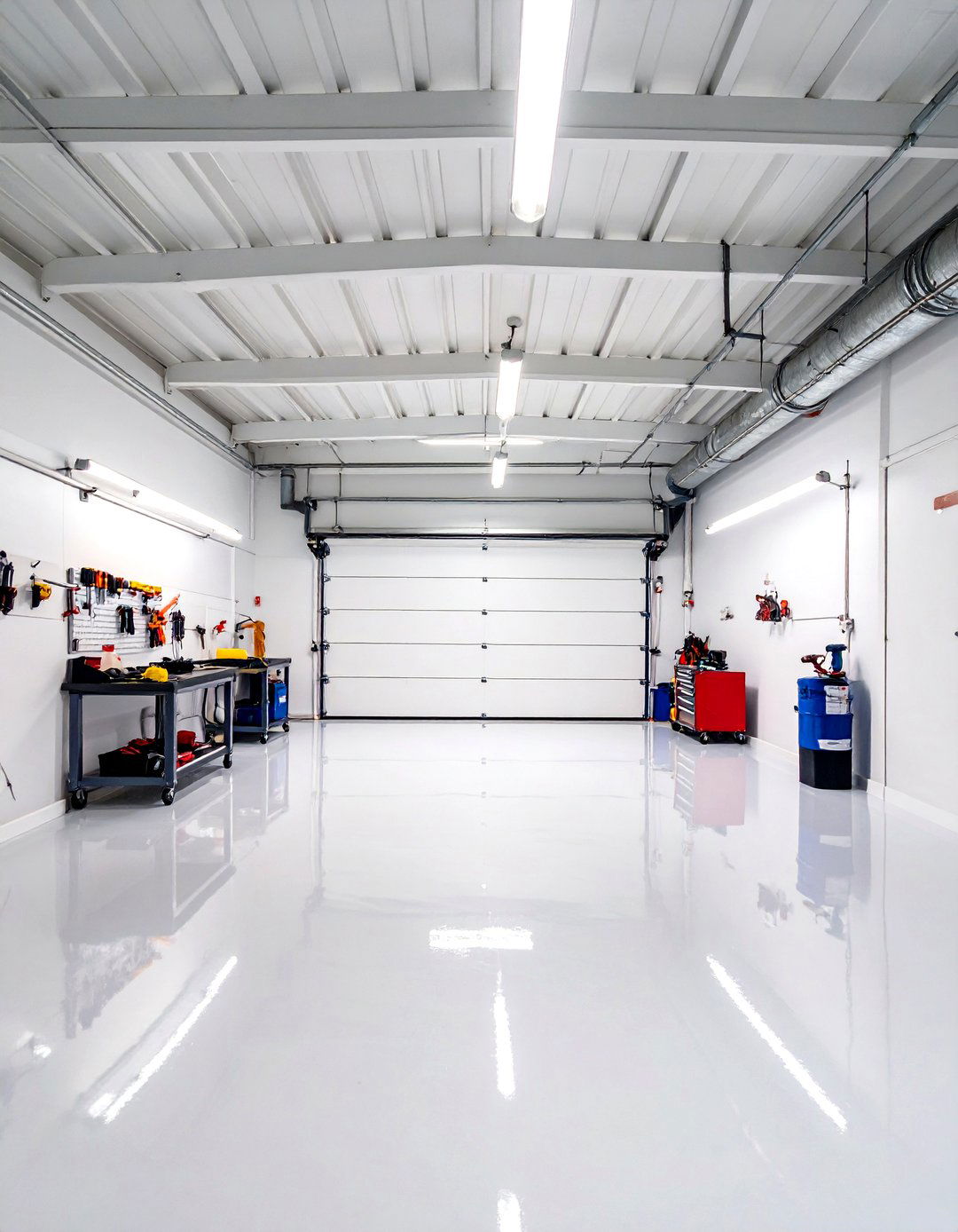 Clean and Sanitary White Box - 30 garage painting ideas
