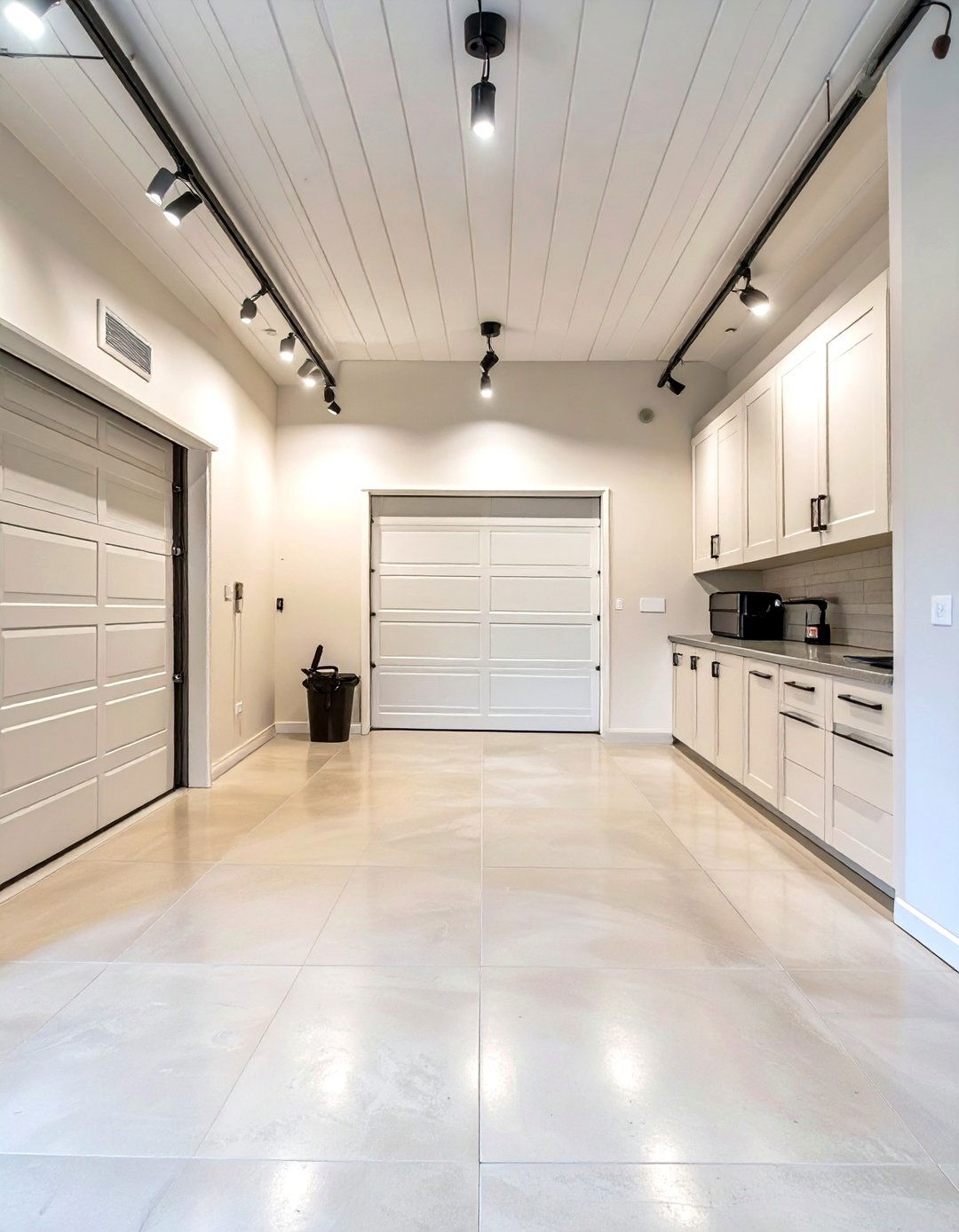 Clean and Simple Off White - 30 garage wall paint ideas