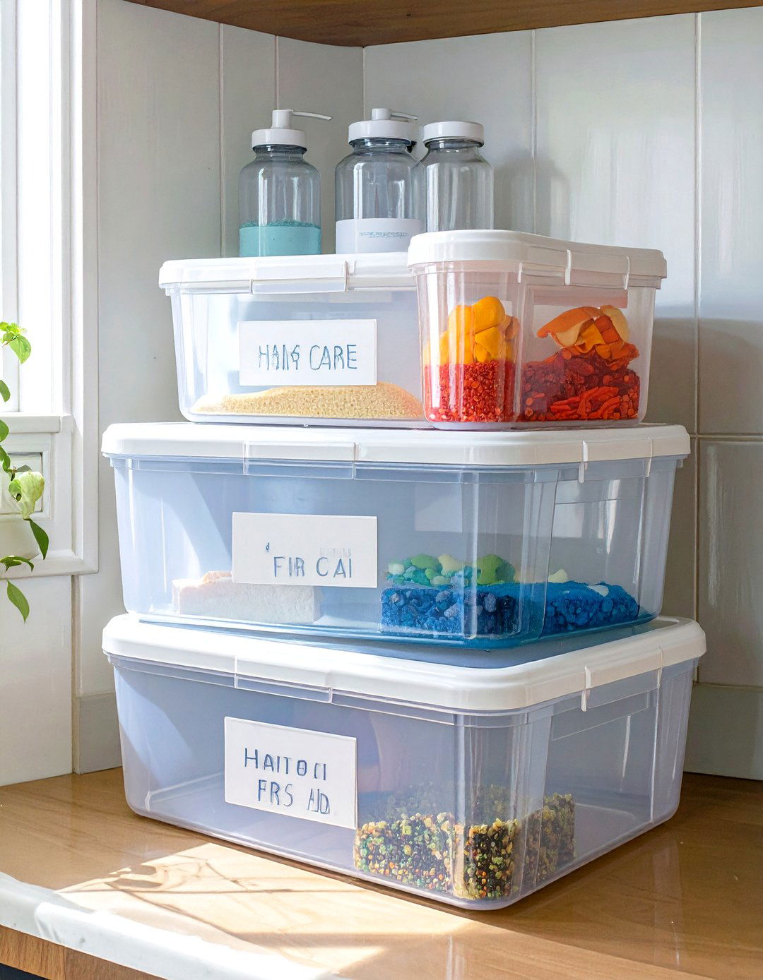 Clear Bin Under Bathroom Sink Storage System - 30 under bathroom sink storage ideas