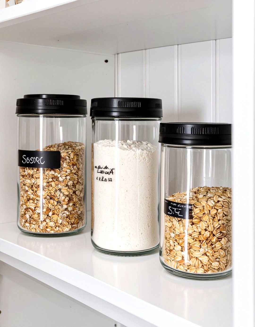 Clear Canisters for Bulk Food Storage - 30 small walk-in pantry ideas