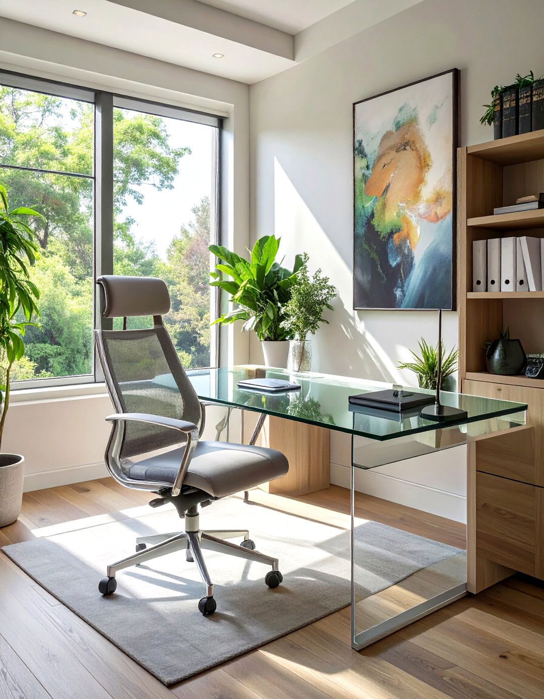 Clear Desk Chair - 30 small office decor ideas