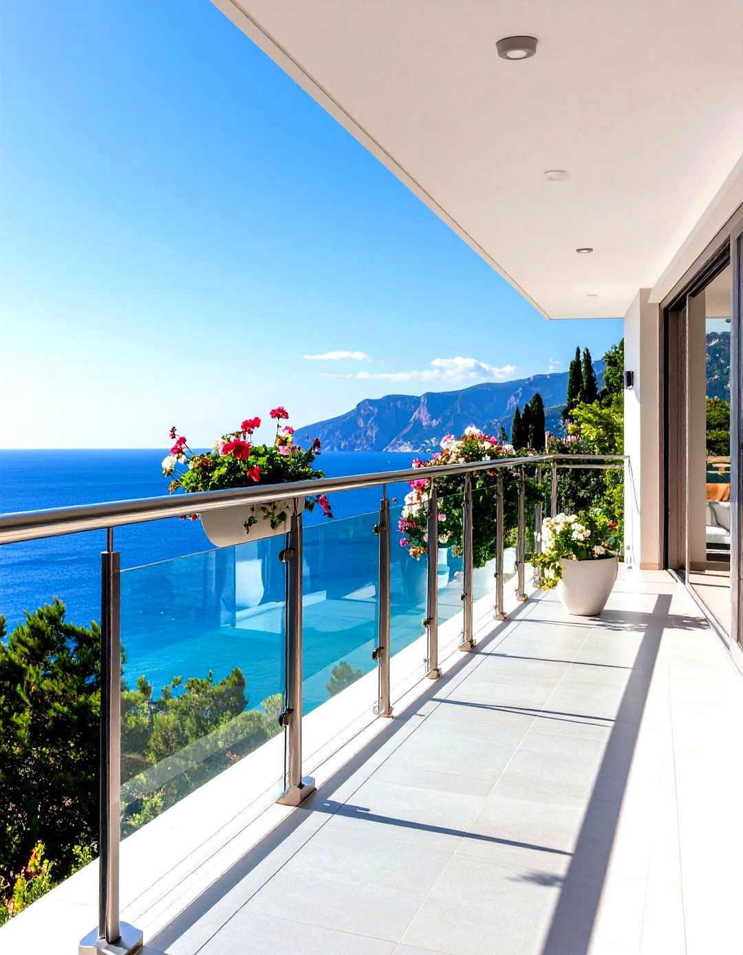 Clear Glass Panel Porch Railing - 30 porch railing designs