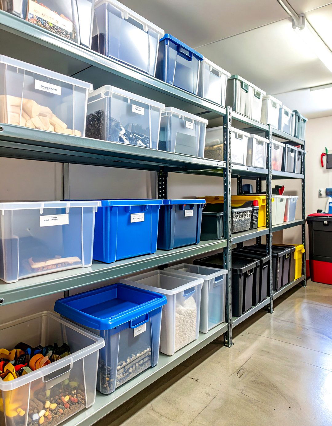 Clear Storage Bins for Small Garages - 30 small garage ideas