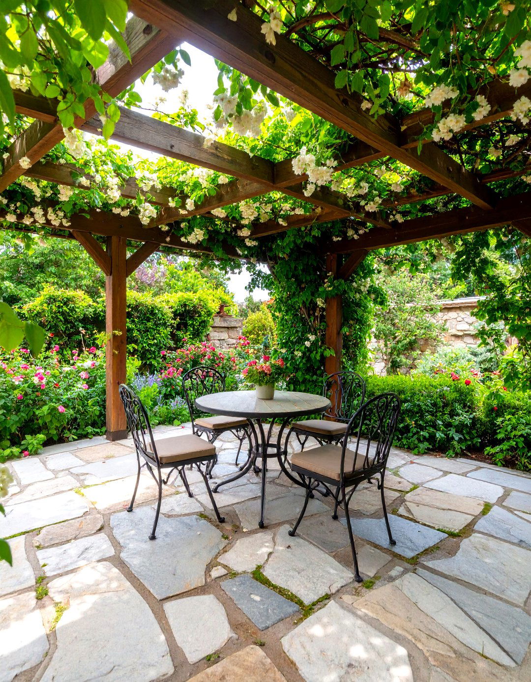 Climbing Vines on a Trellis - 30 patio privacy ideas