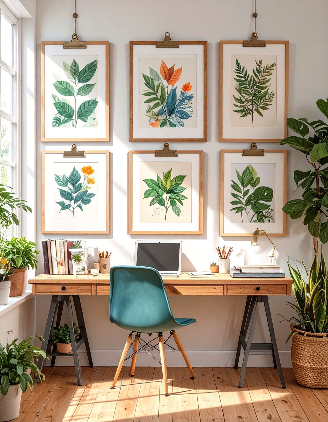 Clipboard Art Gallery - 30 diy wall decor ideas