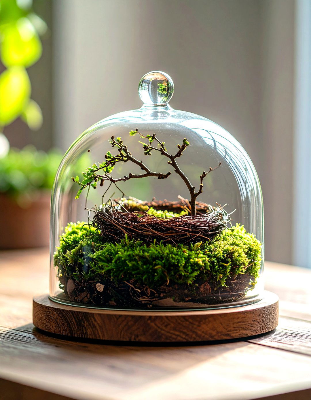 Cloche Covered Centerpiece - 30 kitchen table centerpiece ideas