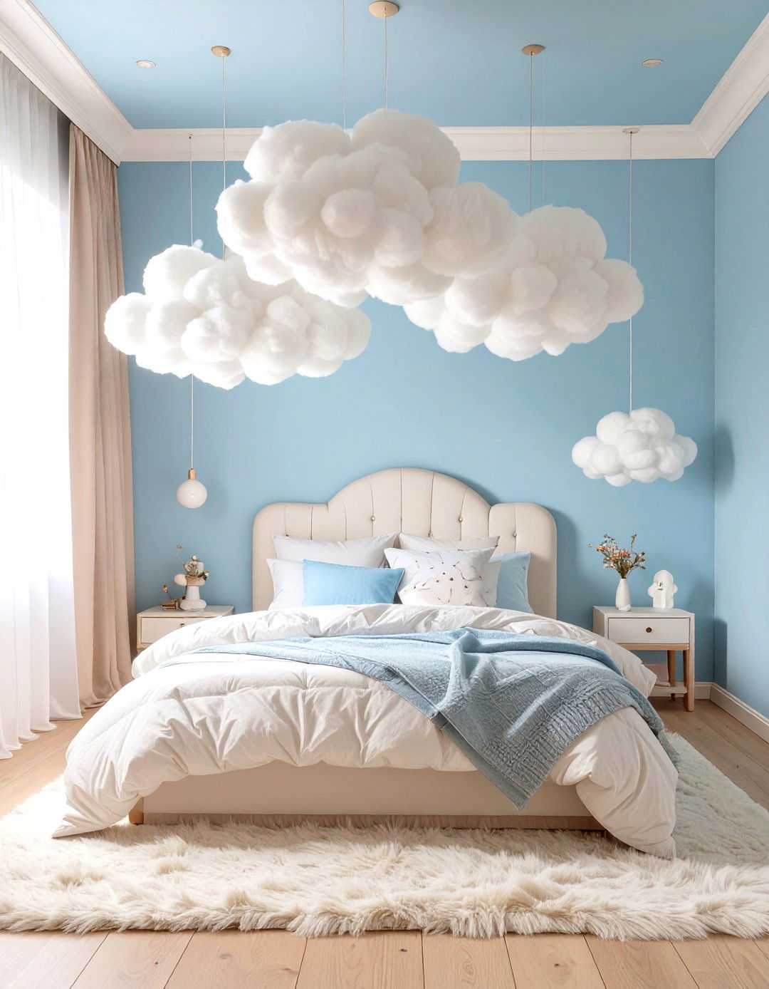 Cloud Theme Bedroom - 30 cute bedroom ideas