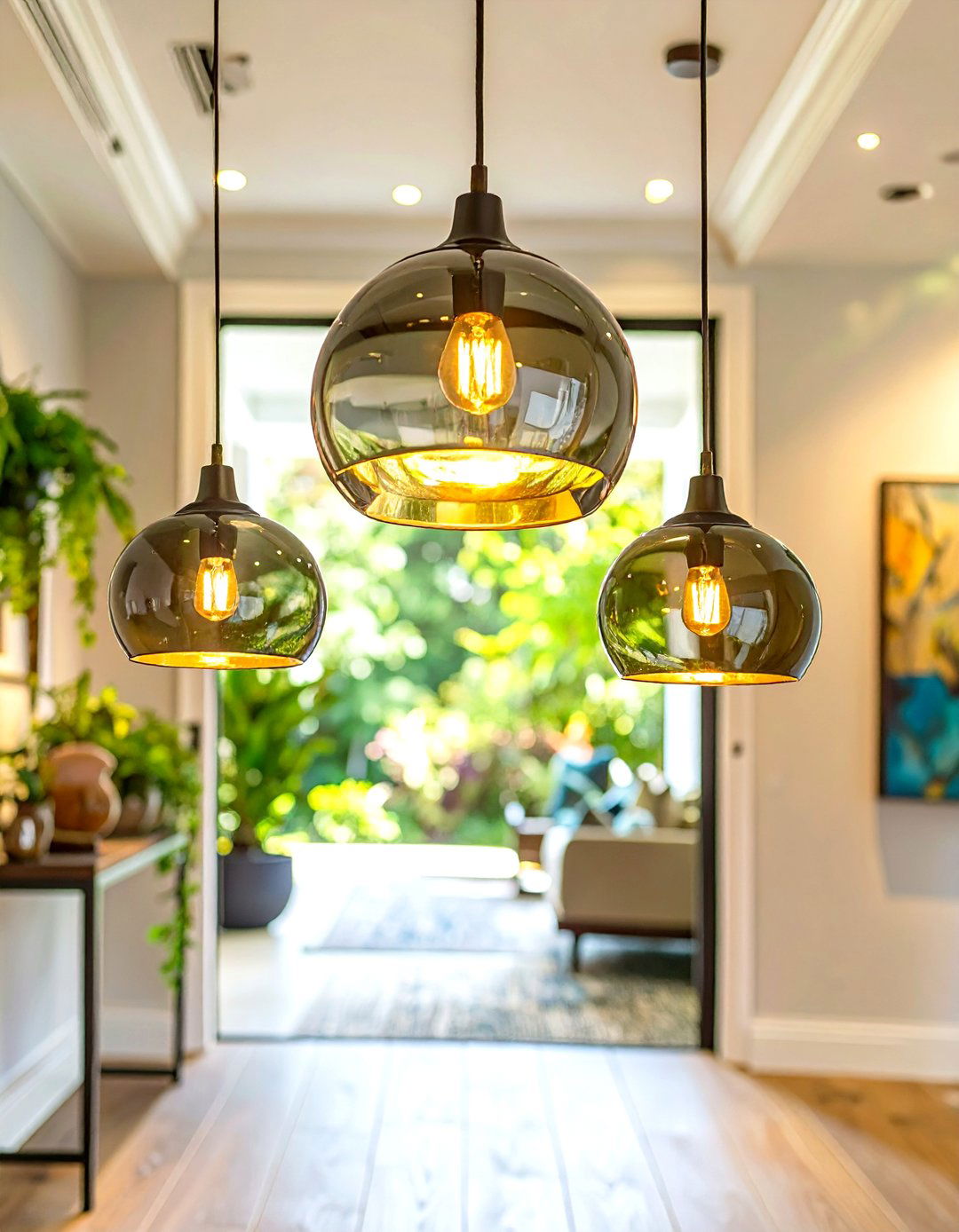 Cluster of Small Pendants - 30 small entryway lighting ideas