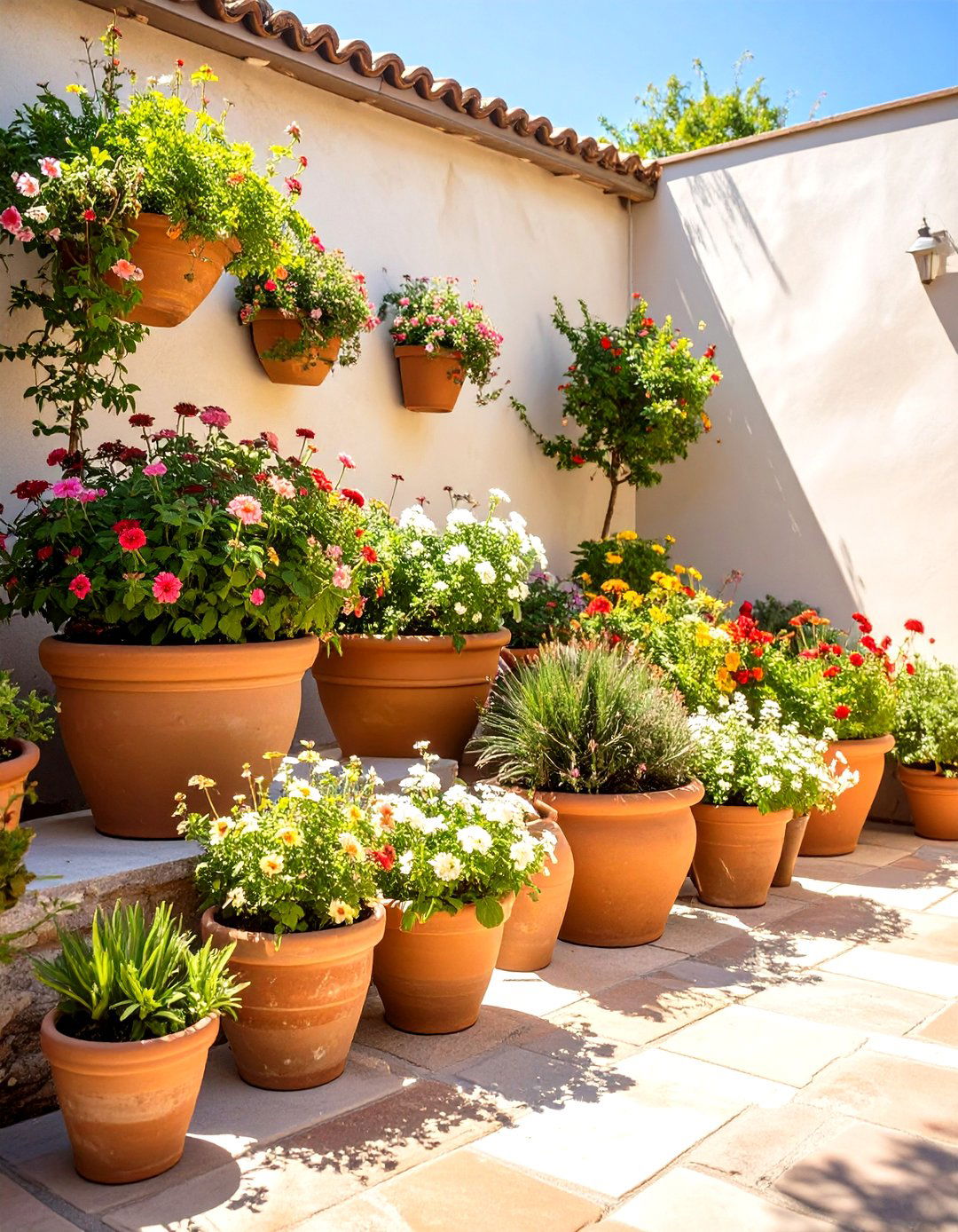 Clustered Pot Garden for Patios - 30 simple garden ideas