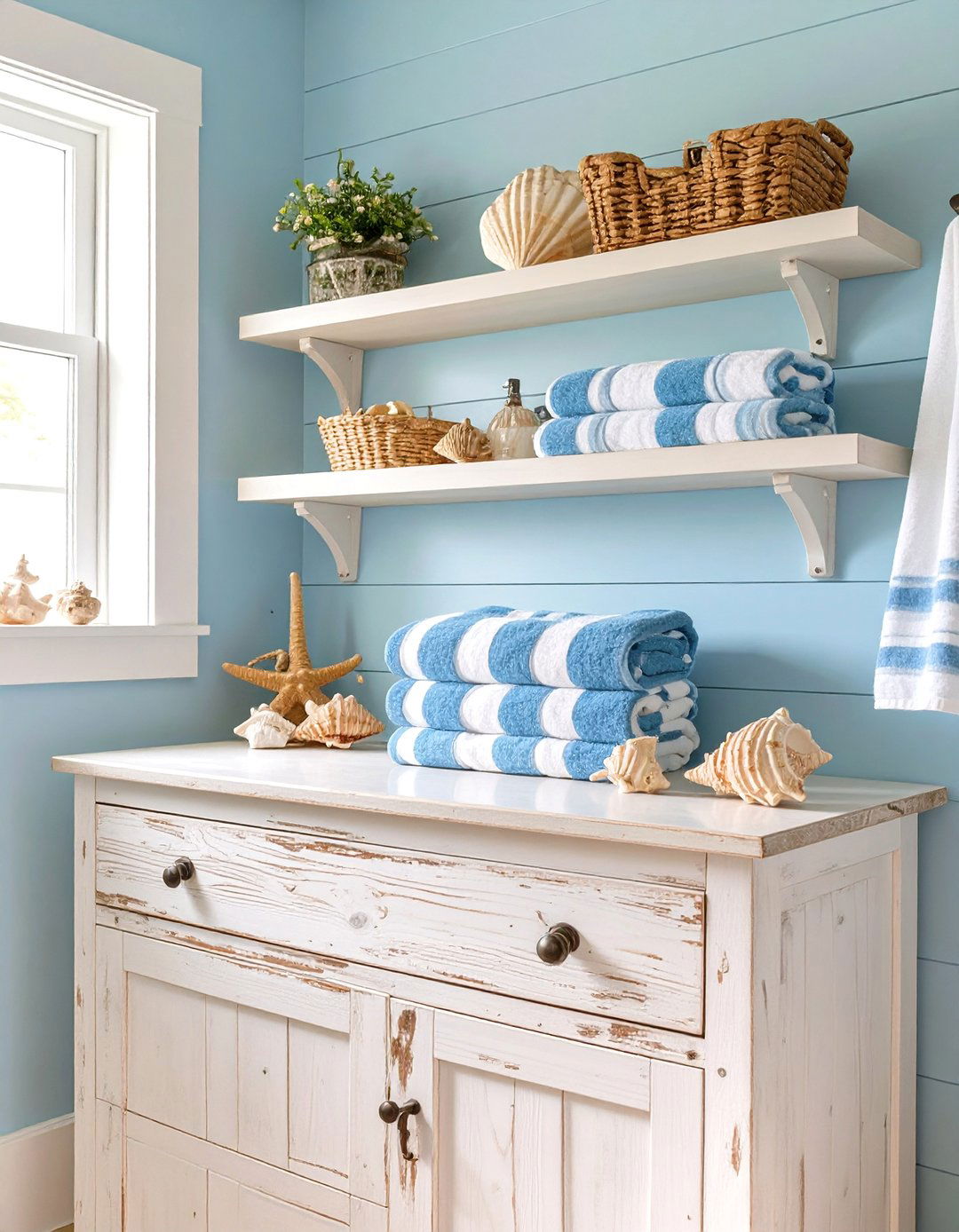 Coastal Bathroom Serenity - 30 bathroom organization ideas