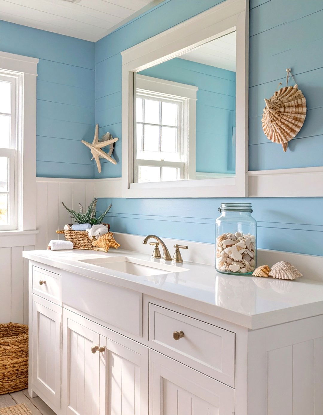 Coastal Beach House Bathroom - 30 bathroom theme ideas