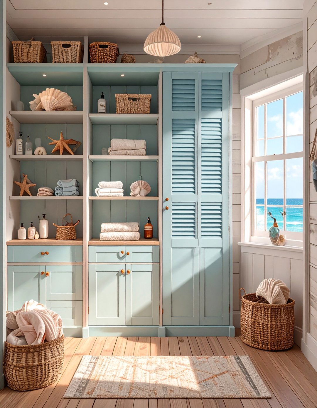 Coastal Beach House Bathroom Closet - 30 bathroom closet ideas
