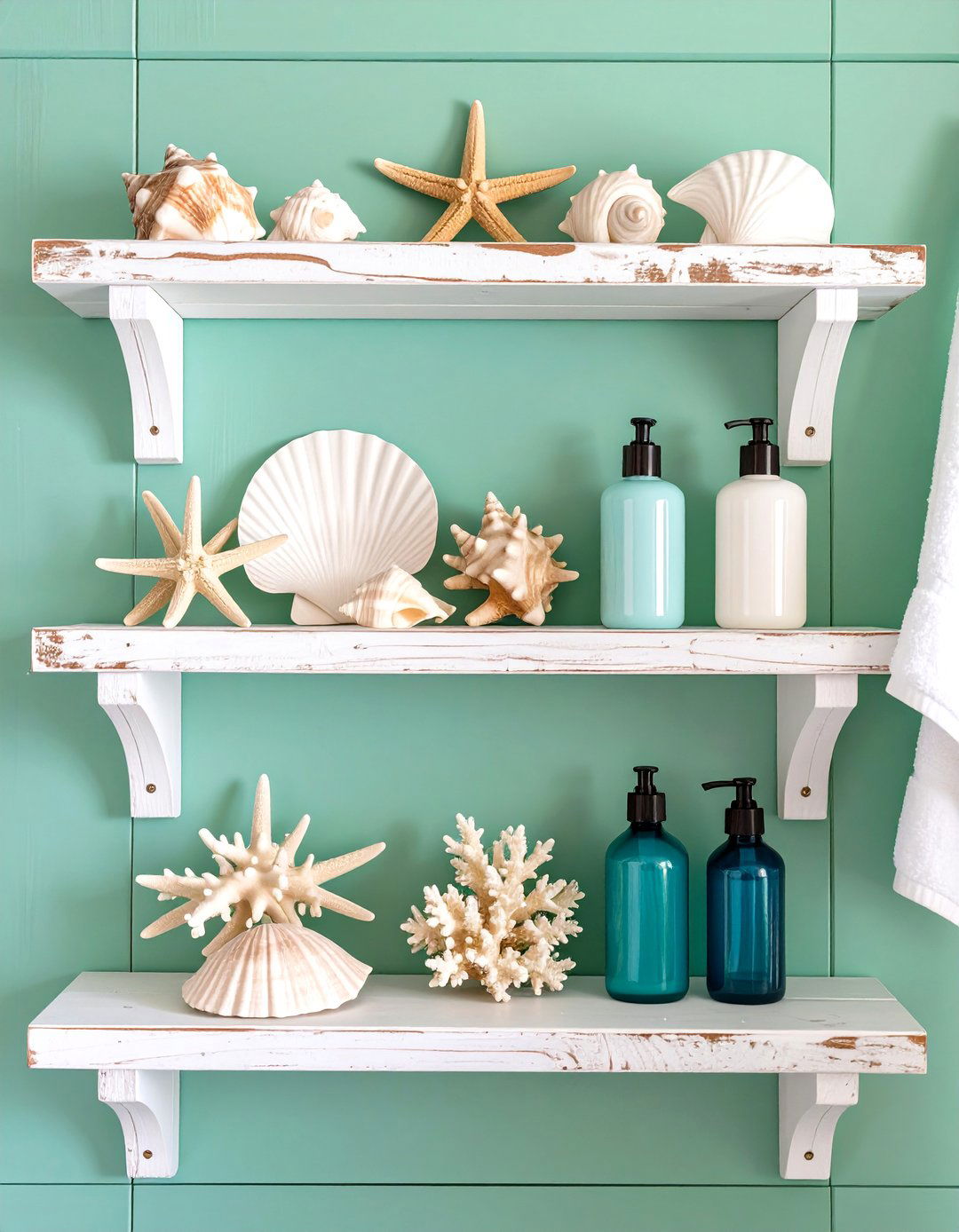 Coastal Beach House Bathroom Shelves - 30 bathroom shelving ideas