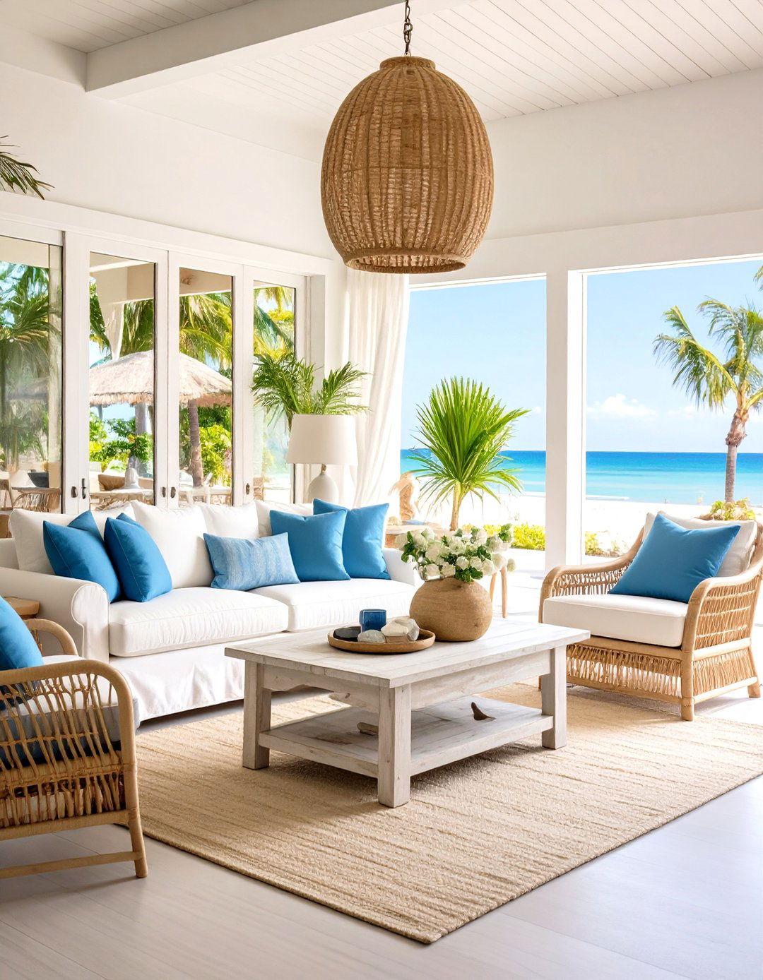 Coastal Beach House Family Room - 30 family room furniture ideas