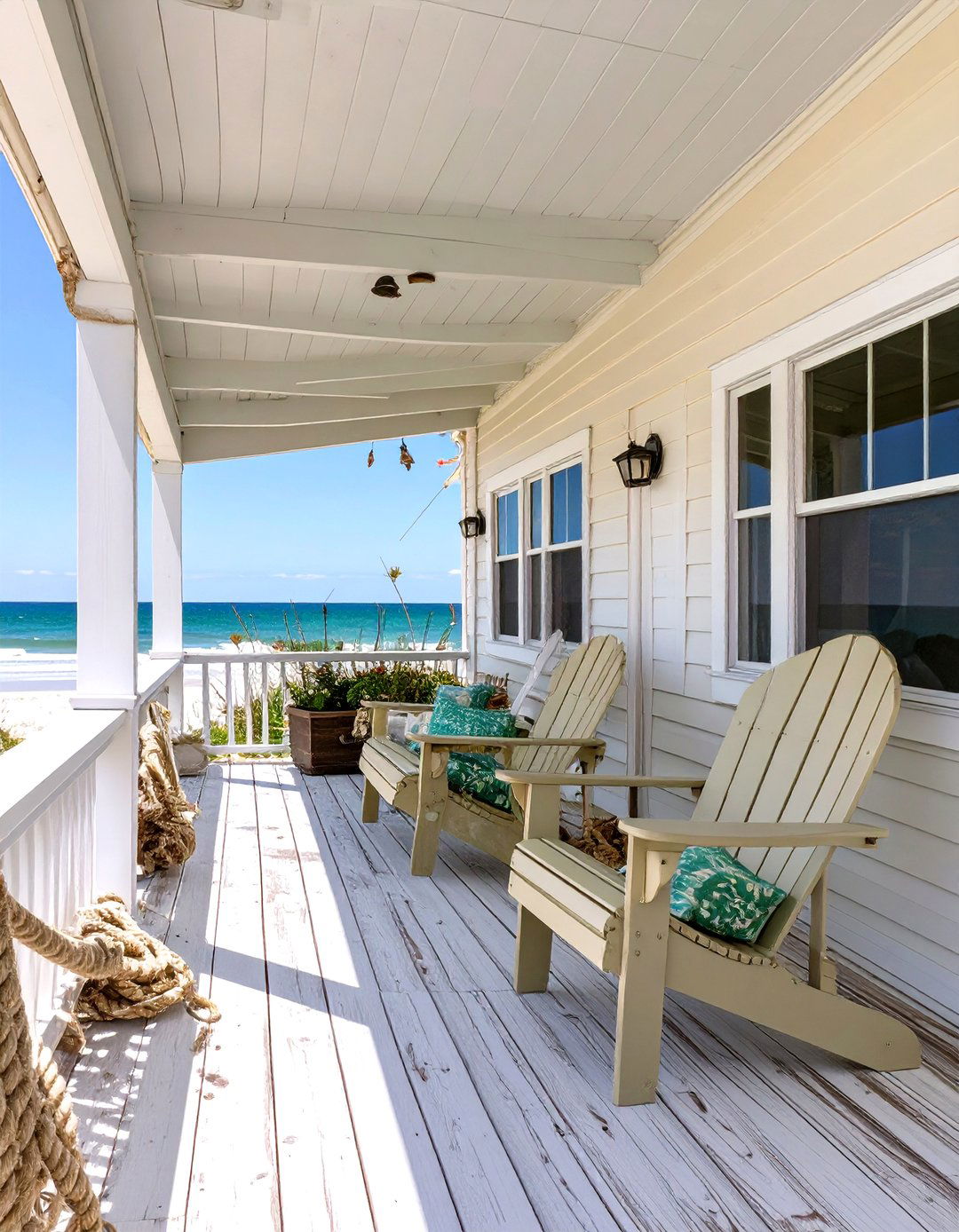 Coastal Beach House Porch - 30 mobile home porch ideas