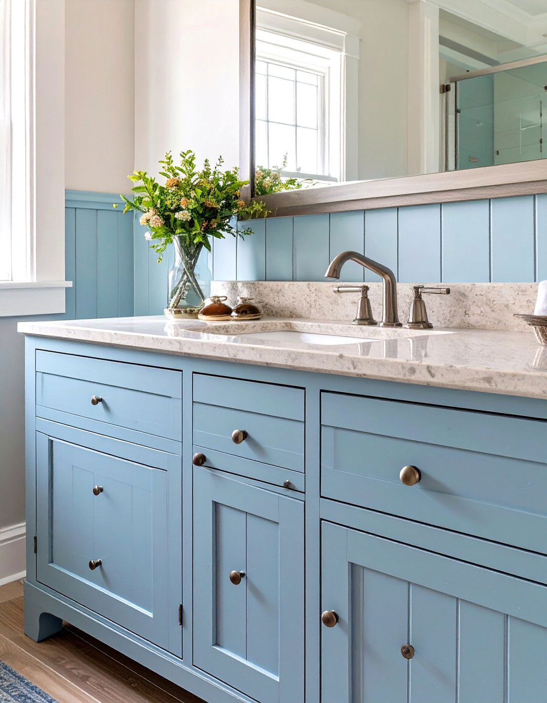 Coastal Beadboard Bathroom Cabinet - 30 bathroom storage cabinet ideas