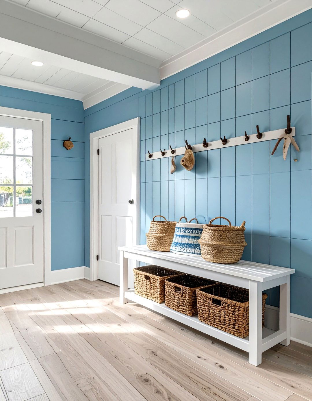 Coastal Breeze Garage Mudroom - 30 garage mudroom ideas