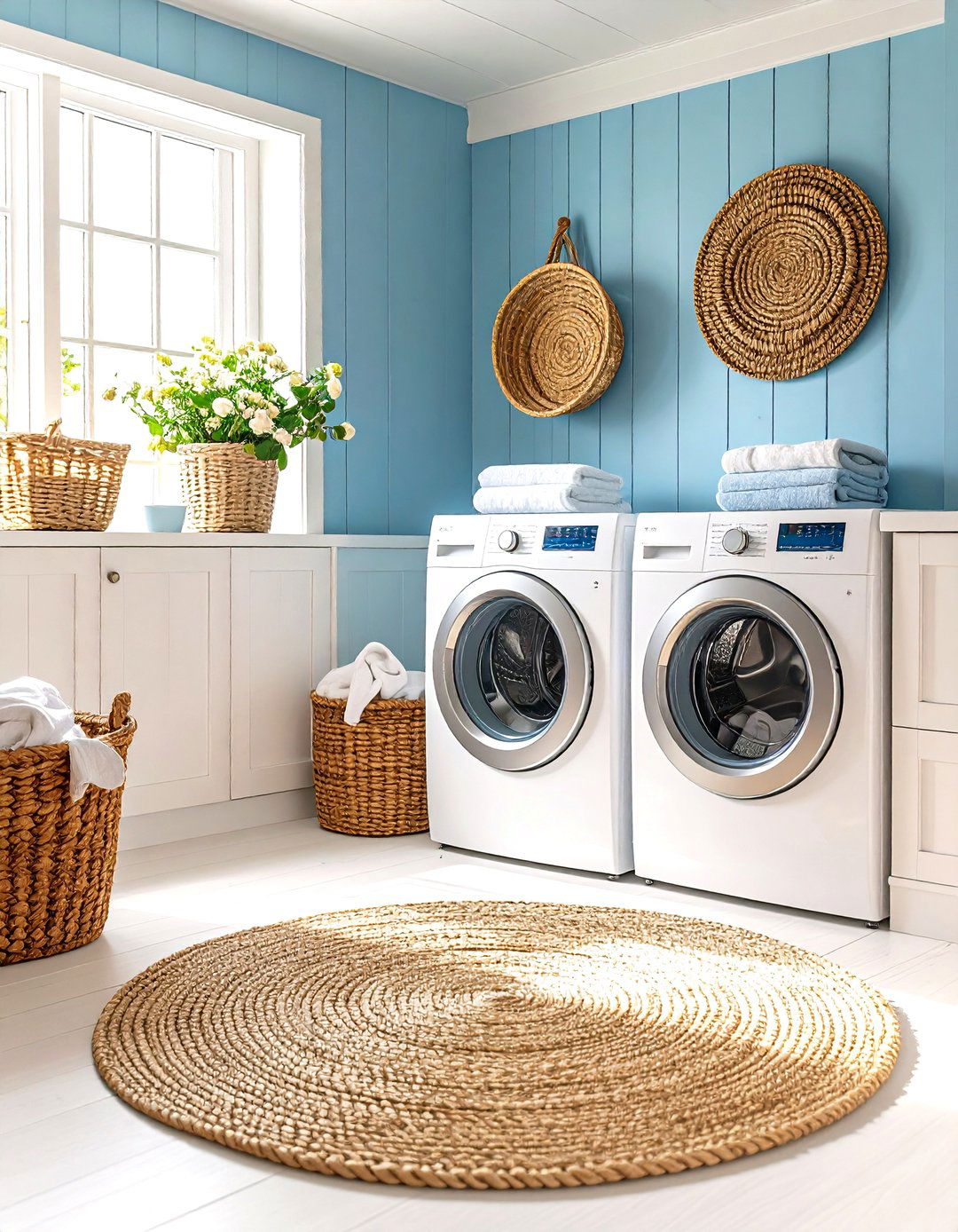 Coastal Breeze Laundry Room - 30 laundry decor ideas