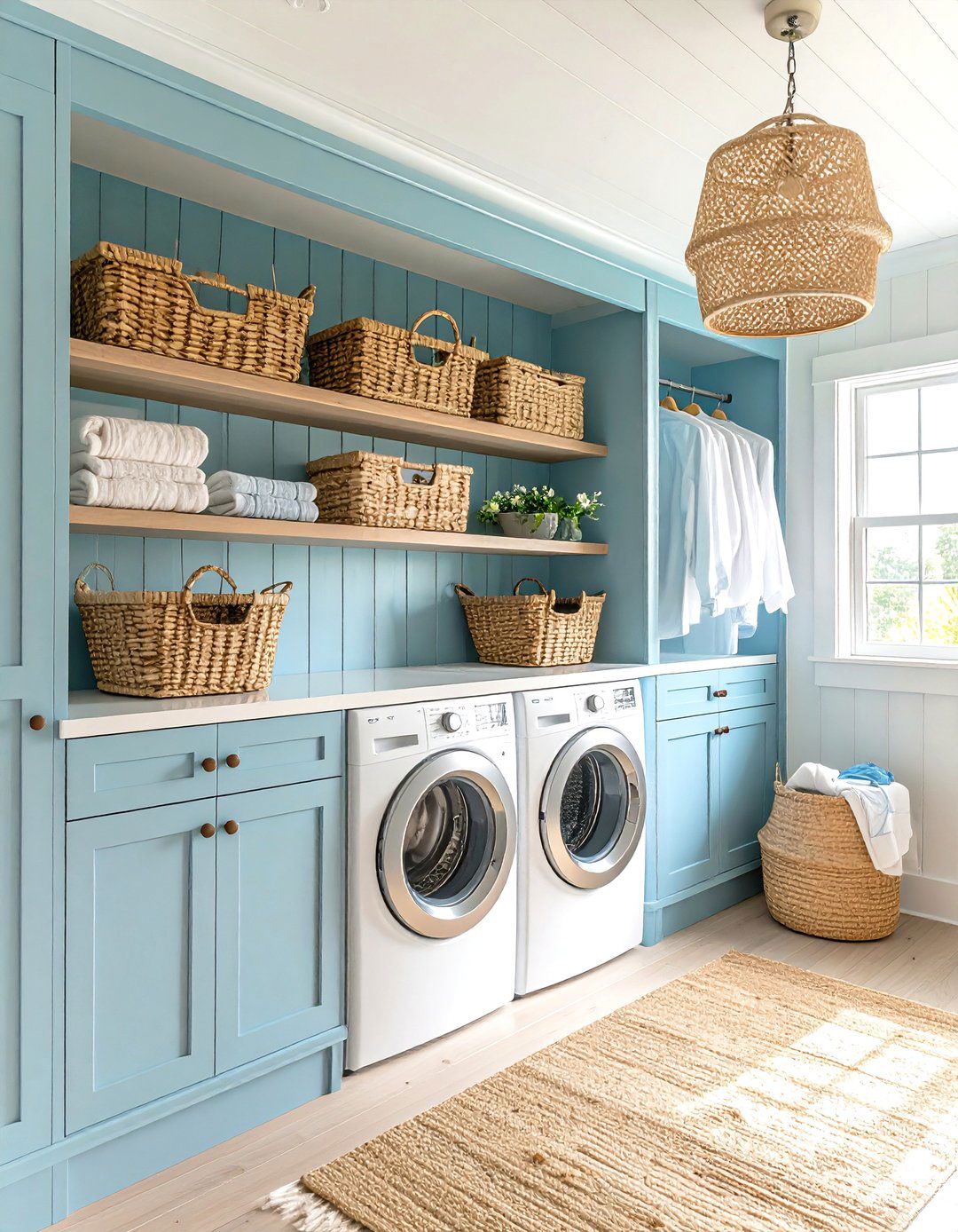 Coastal Breeze Laundry Space - 30 laundry room closet ideas